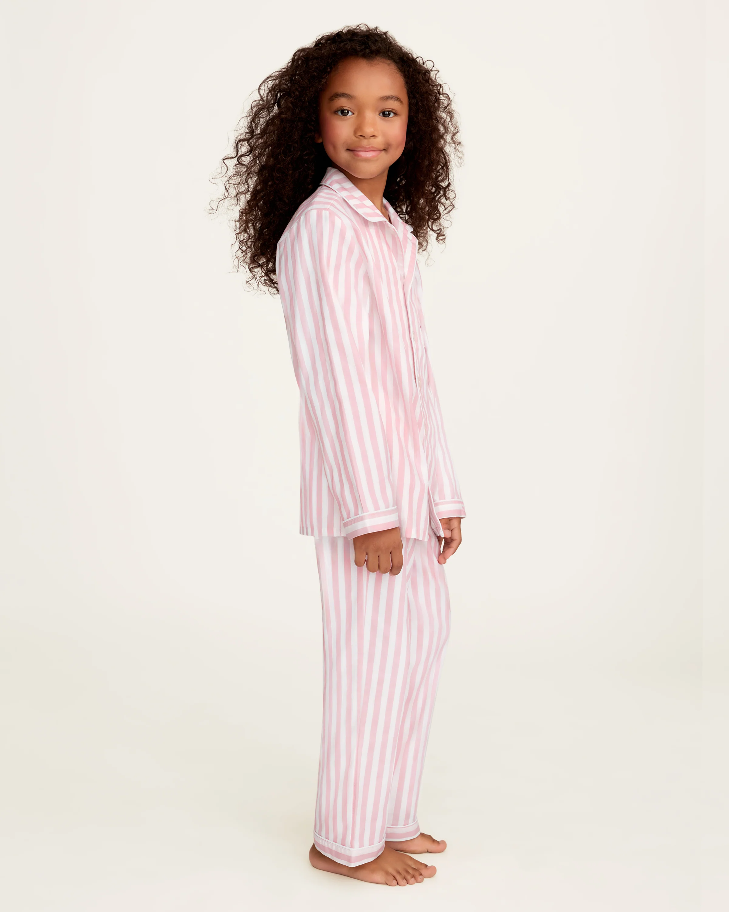 Petite Plume x Eloise Kid's Twill Pajama Set in Eloise Classic Stripe - Image 3