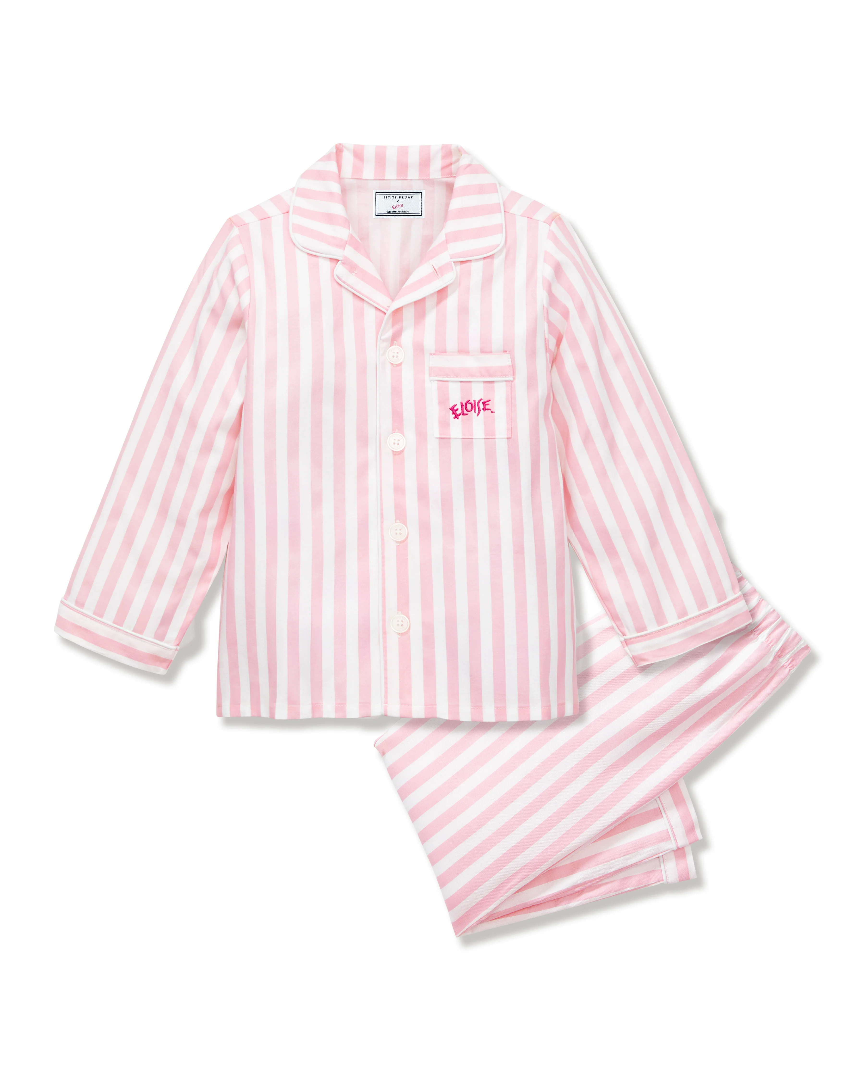 Petite Plume x Eloise Kid's Twill Pajama Set in Eloise Classic Stripe - Image 6