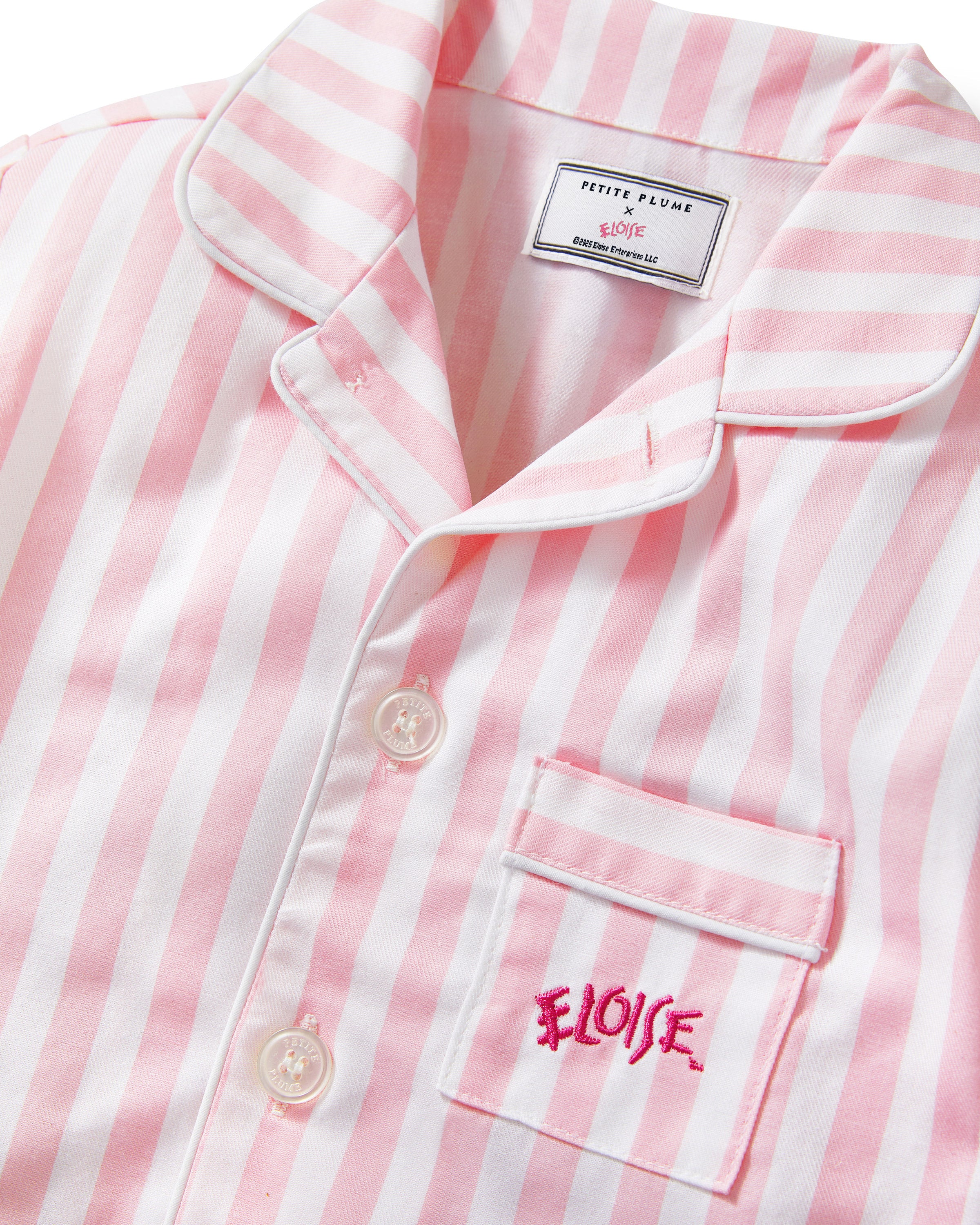 Petite Plume x Eloise Kid's Twill Pajama Set in Eloise Classic Stripe - Image 7