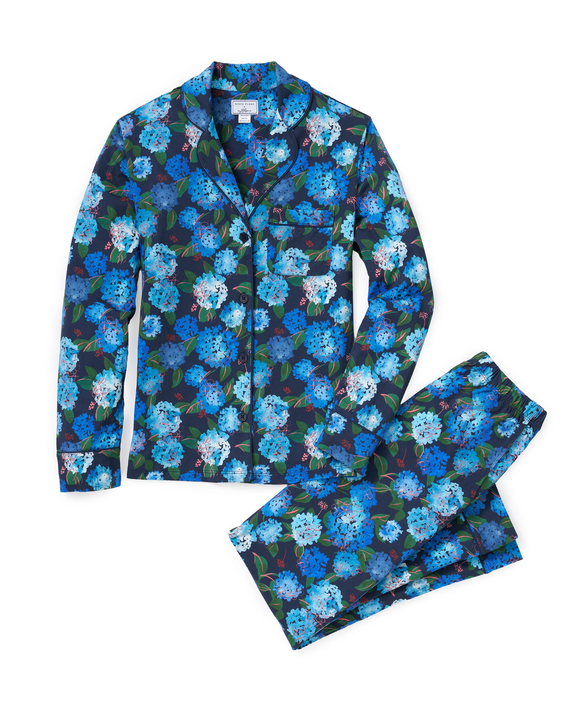 Petite Plume x Hedges Women's Pima Pajama Set in Hydrandea - Image 5