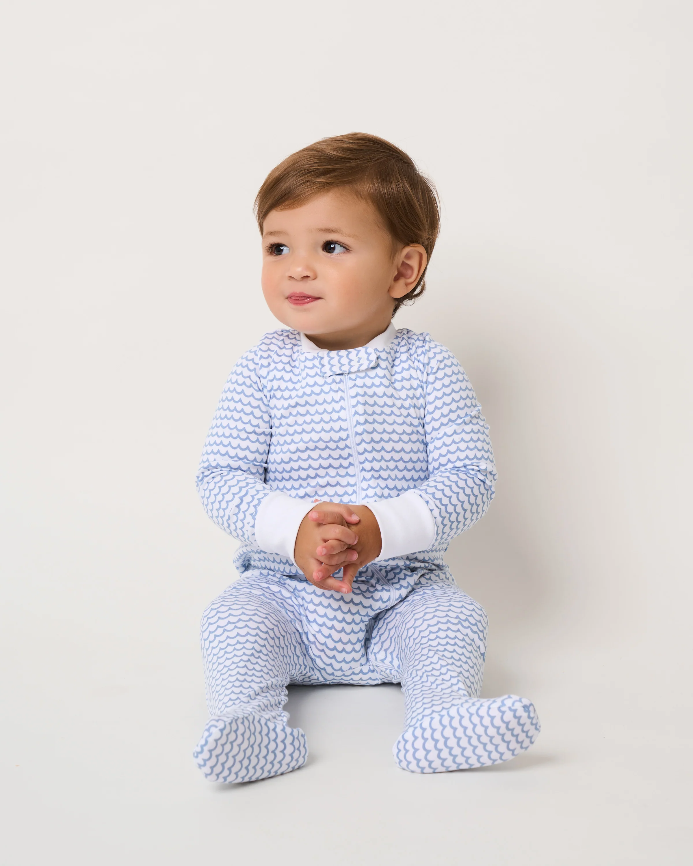 Baby's Pima Romper in La Mer - Image 2