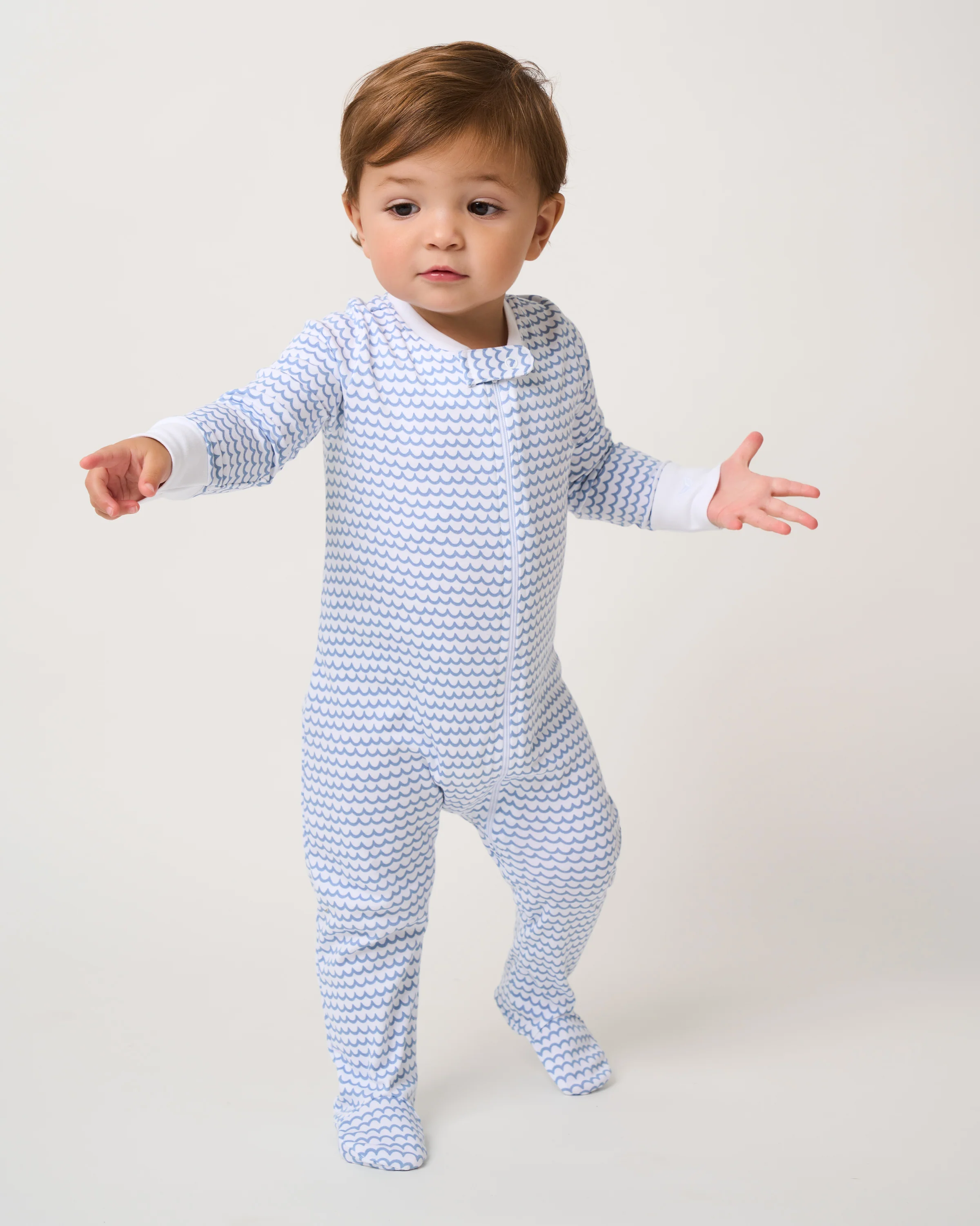 Baby's Pima Romper in La Mer - Image 3