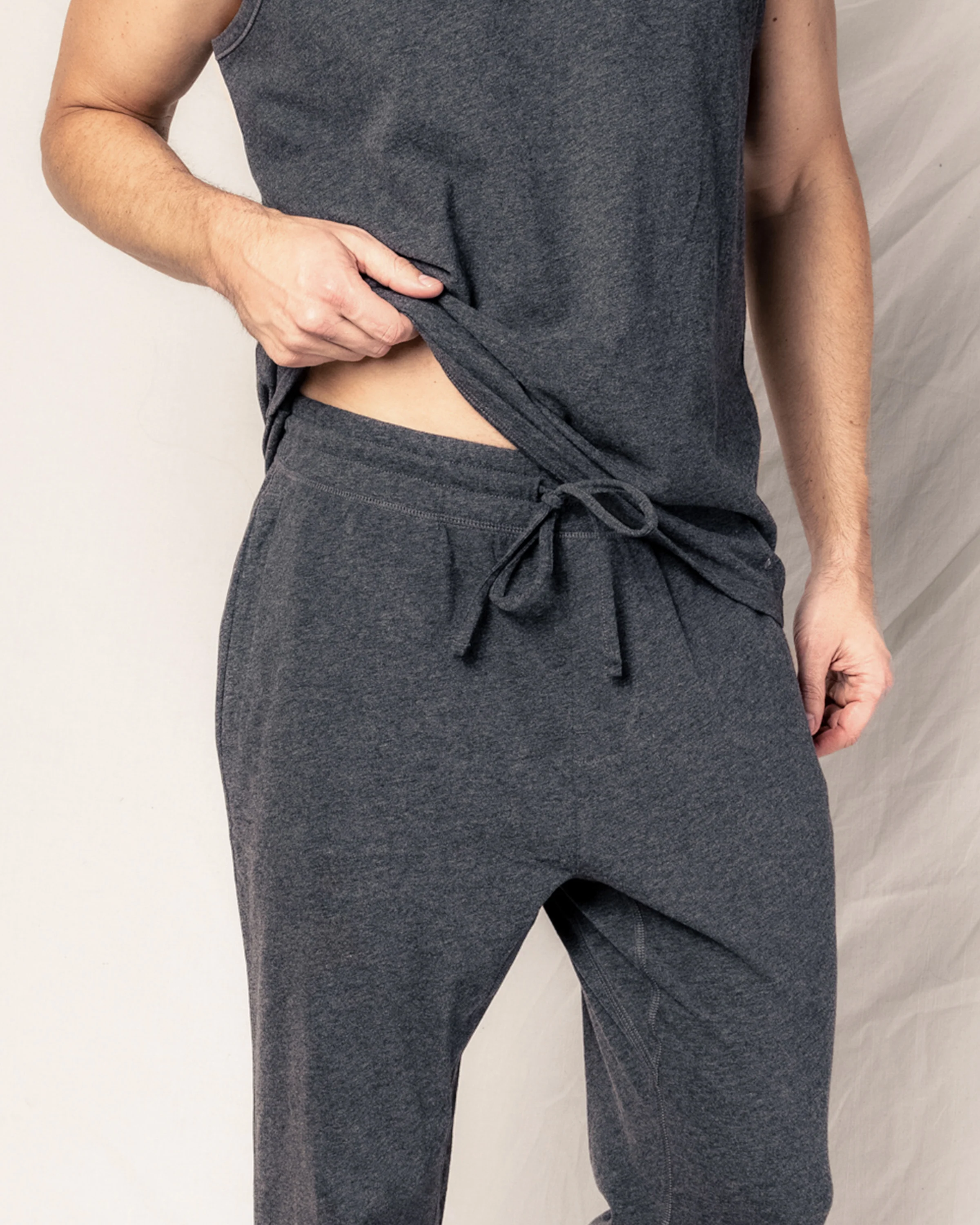 Men's Pima Pants in Dark Heather Grey - Image 3