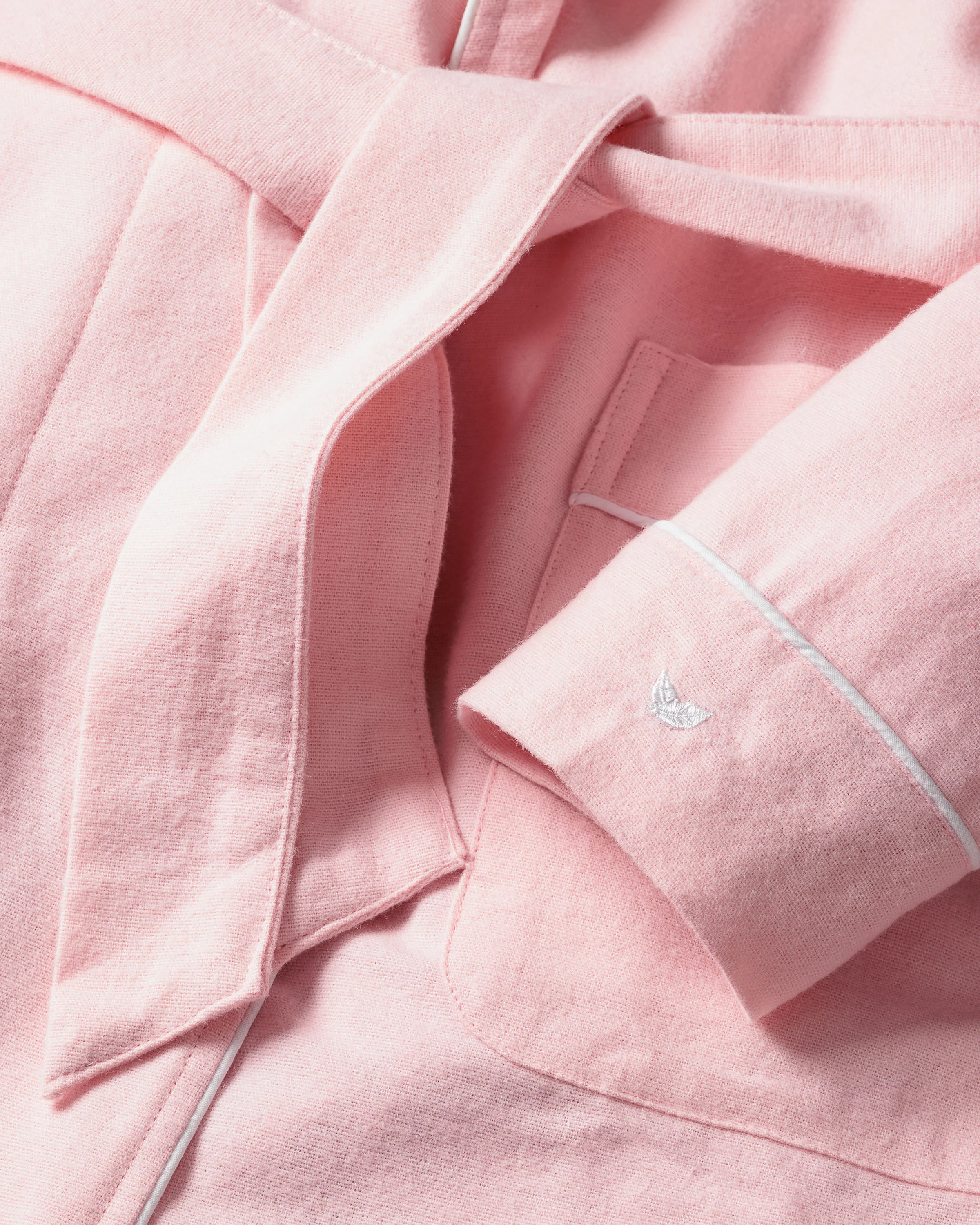 Kid's Flannel Robe in Pink - Image 4