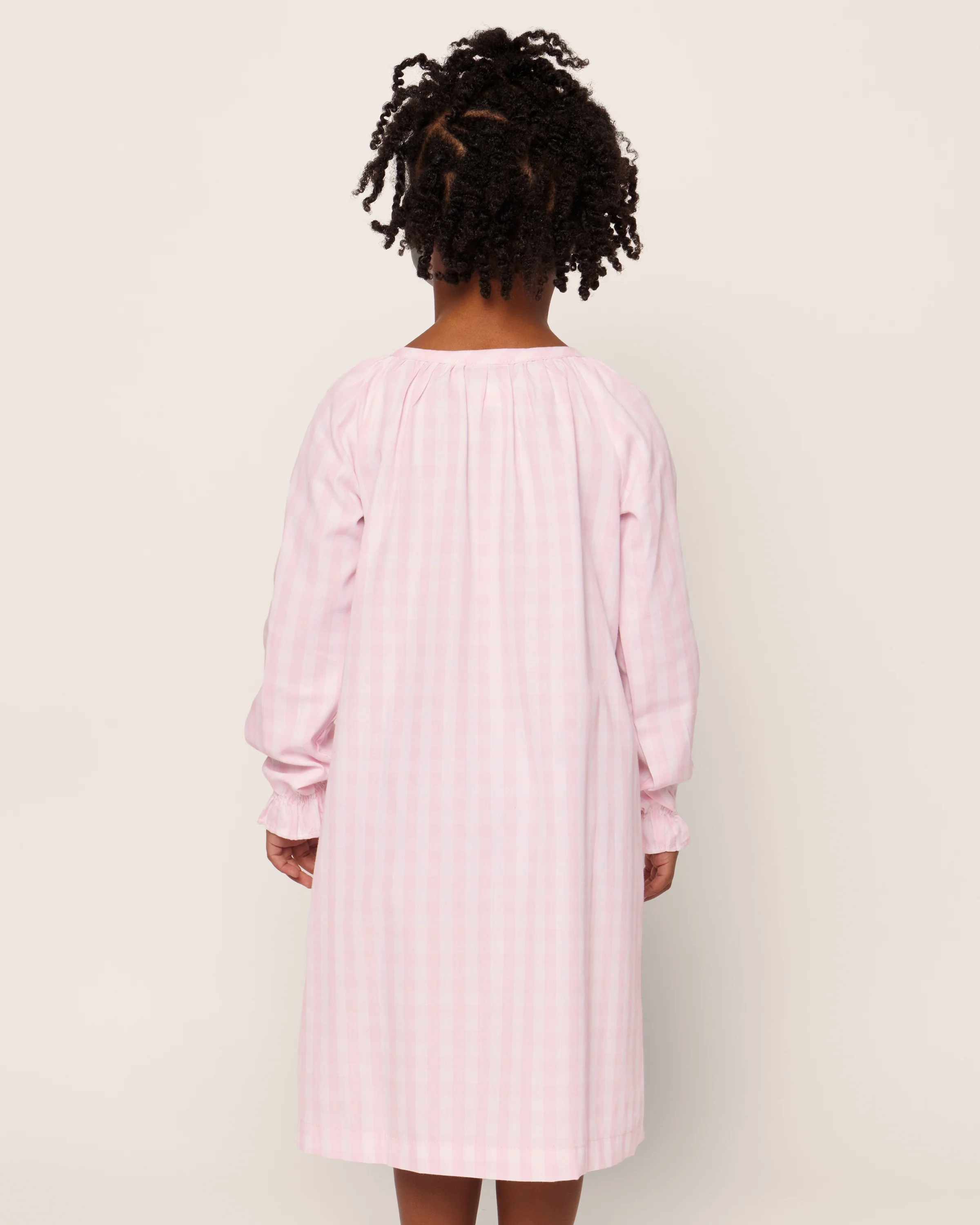 Girl's Twill Delphine Nightgown in Pink Gingham - Image 5