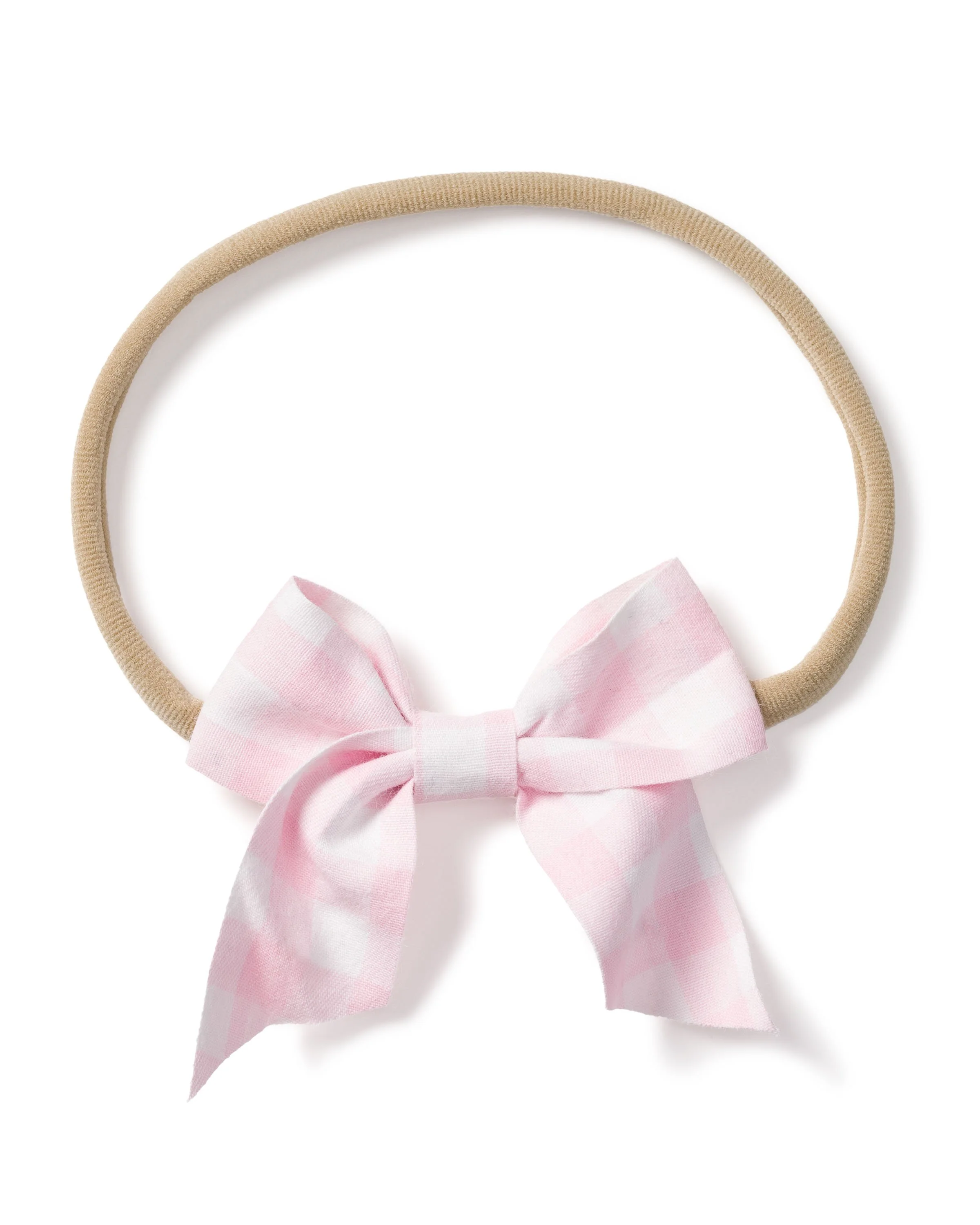 Girl's Twill Hair Bows in Pink Gingham - Image 4