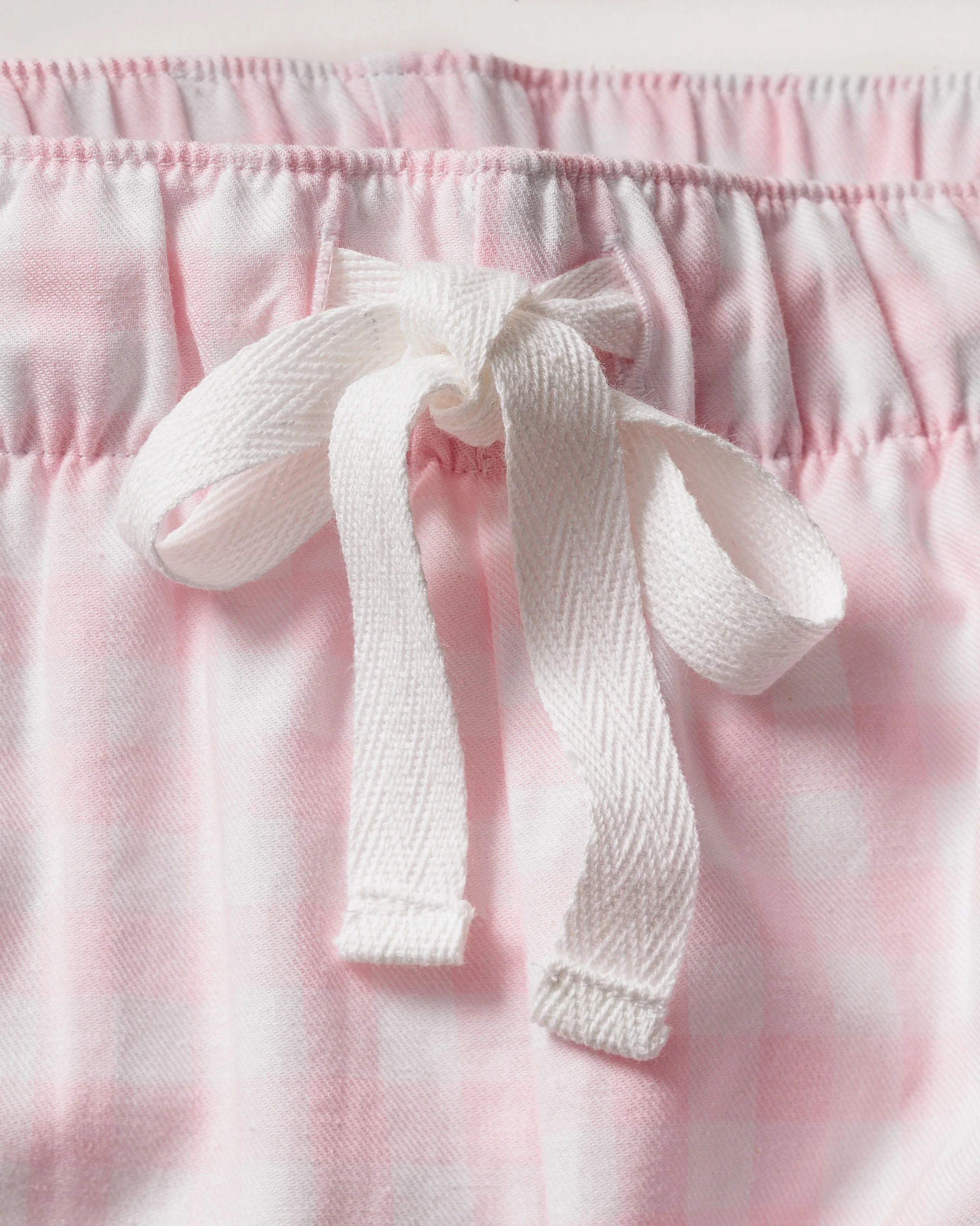 Women's Twill Pajama Short Set in Pink Gingham - Image 7