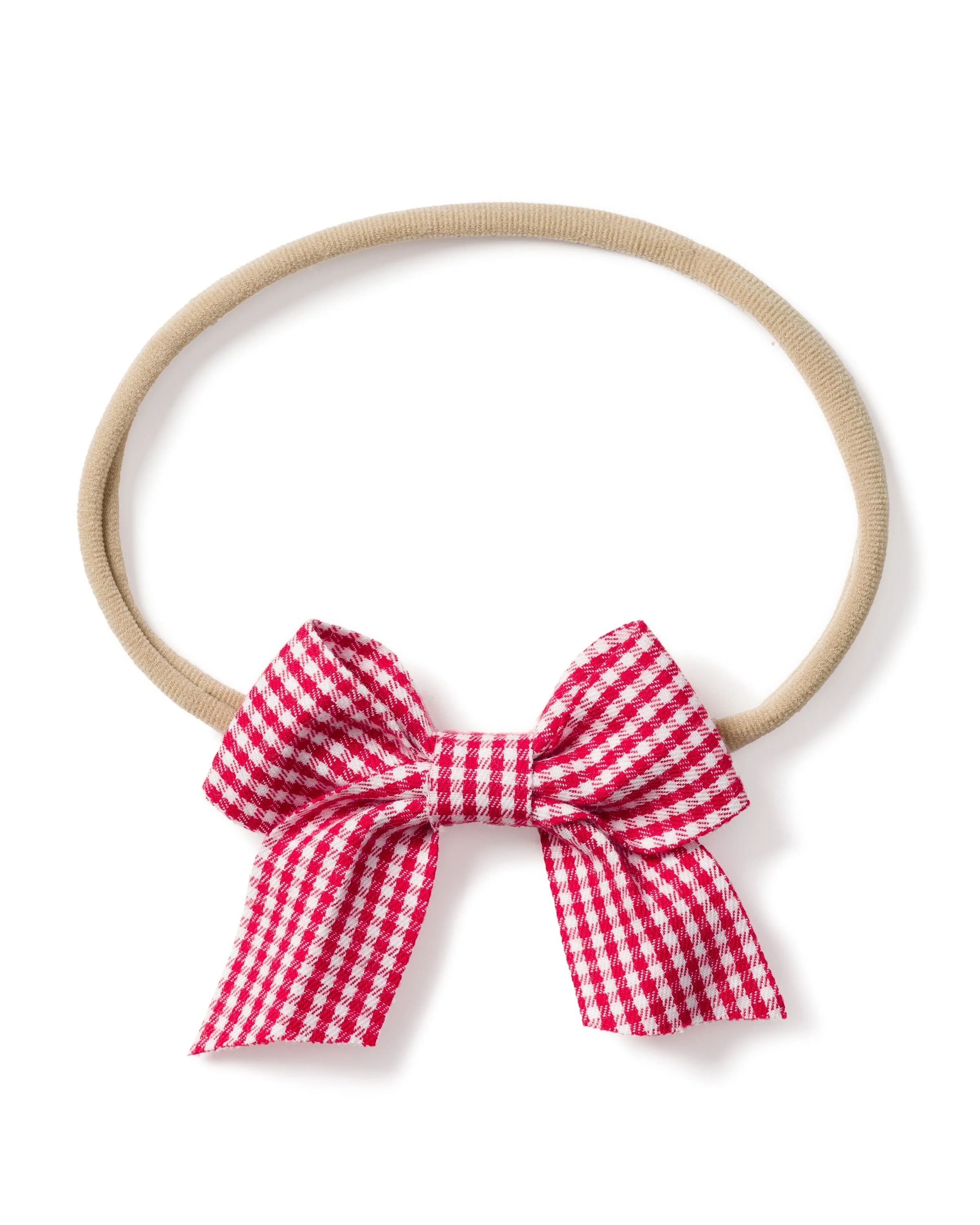 Girl's Hair Bows in Red Mini Gingham - Image 4