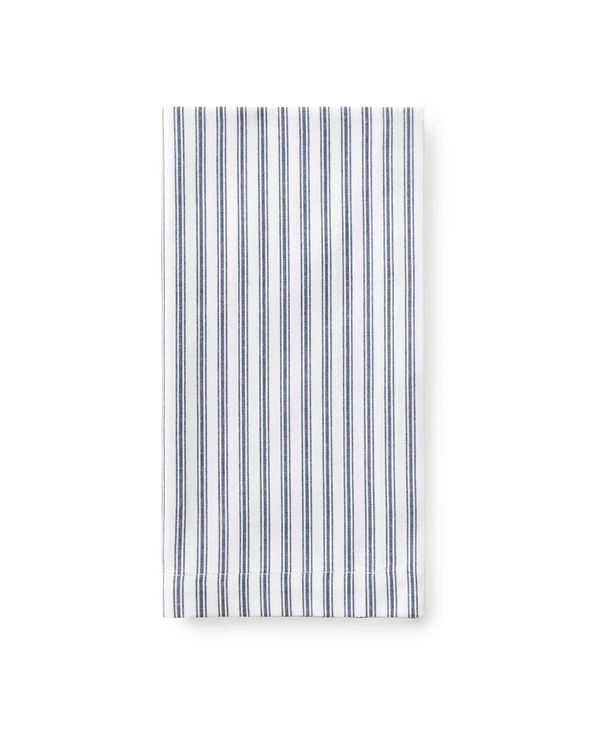 Signature Twill Napkins in Navy French Ticking - Image 2