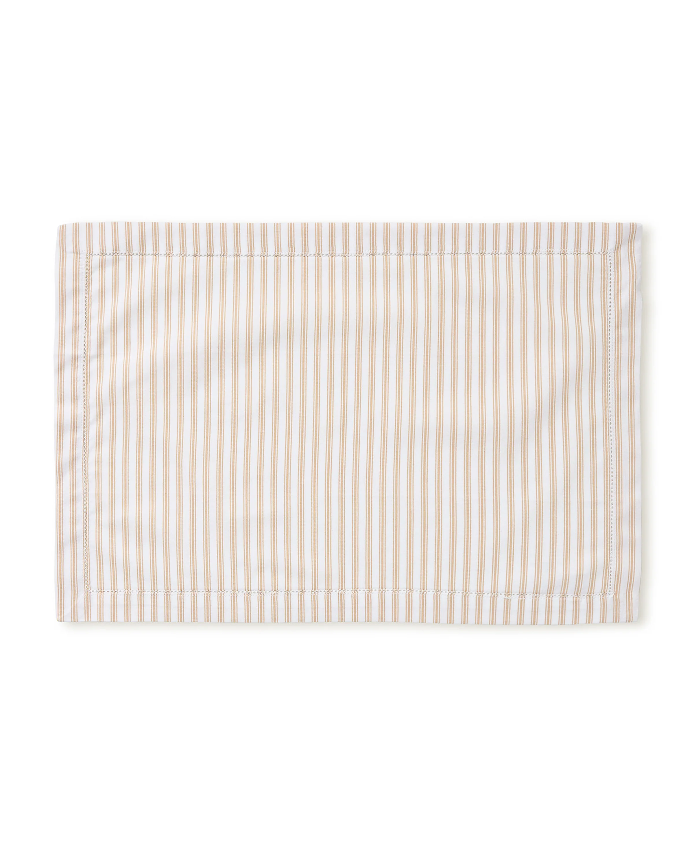Signature Twill Placemats in Camel Ticking