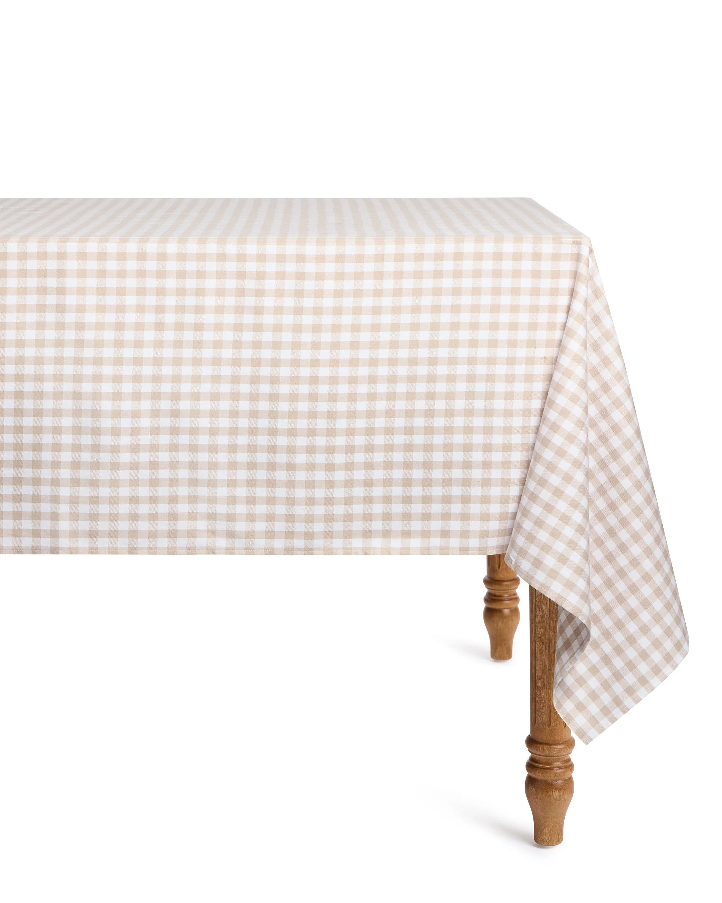 Signature Twill Tablecloth in Camel Gingham
