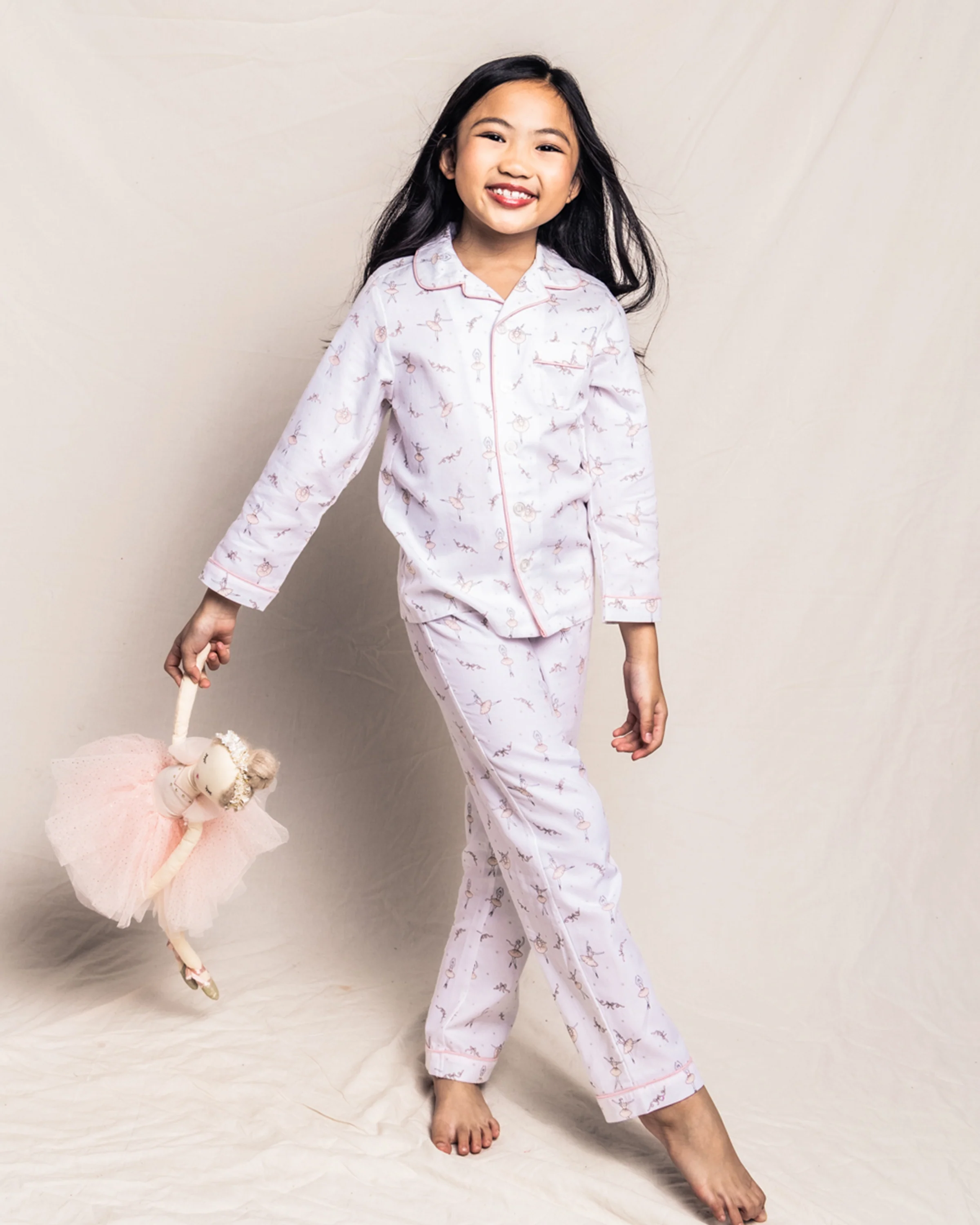Kid's Twill Pajama Set in Sugar Plum Fairy - Image 2