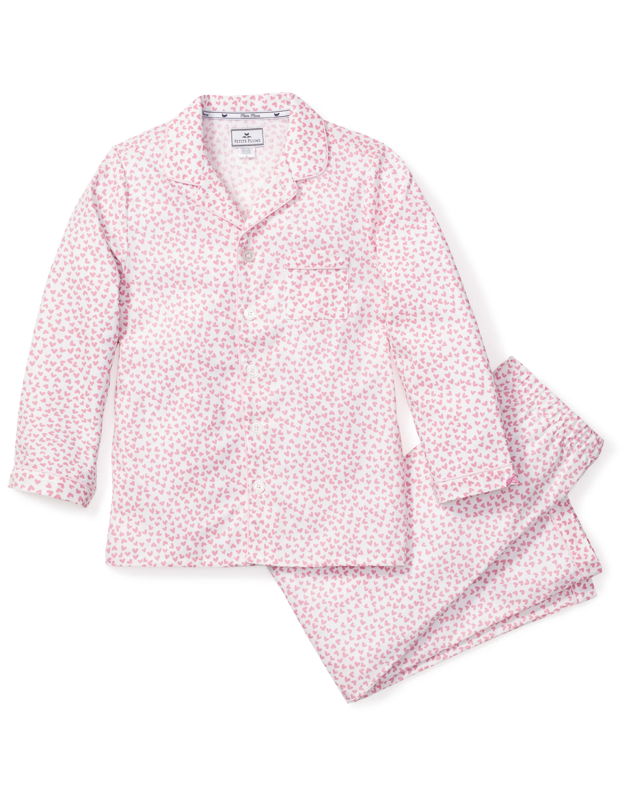 Kid's Twill Pajama Set in Sweethearts - Image 5