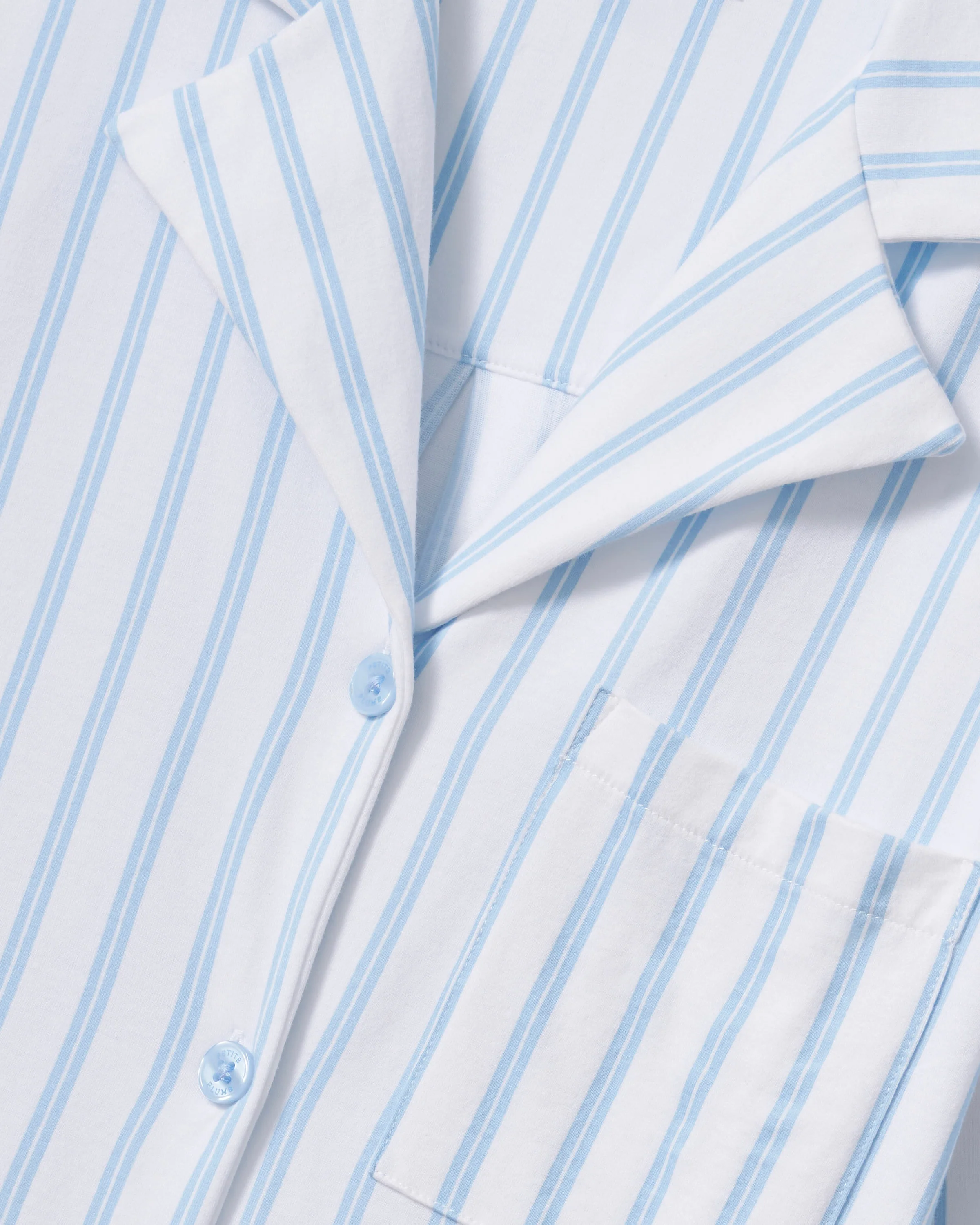The Olivia Pima Short Set in Periwinkle Stripe - Image 5