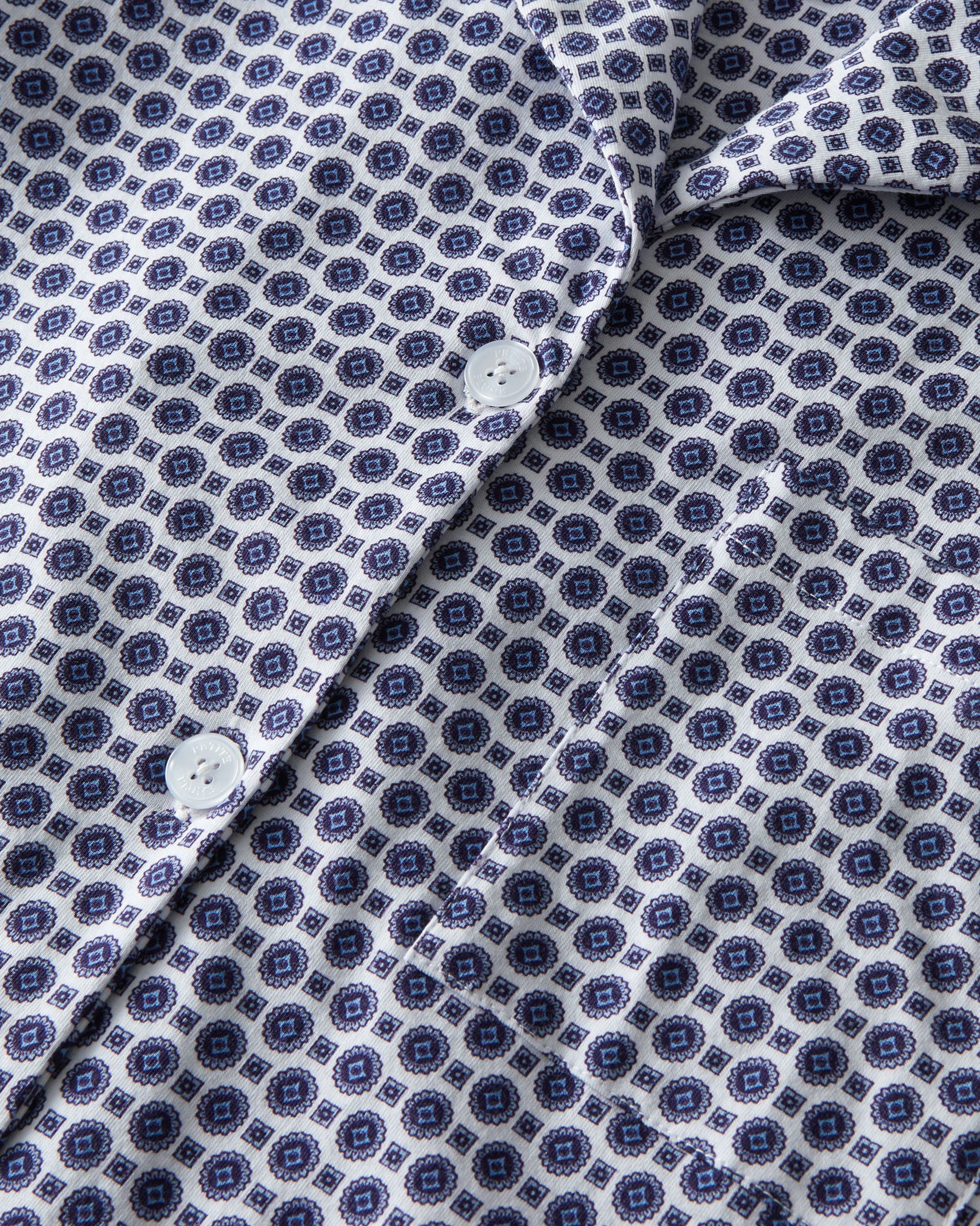 The Olivia Pima Short Set in Navy Foulard - Image 5