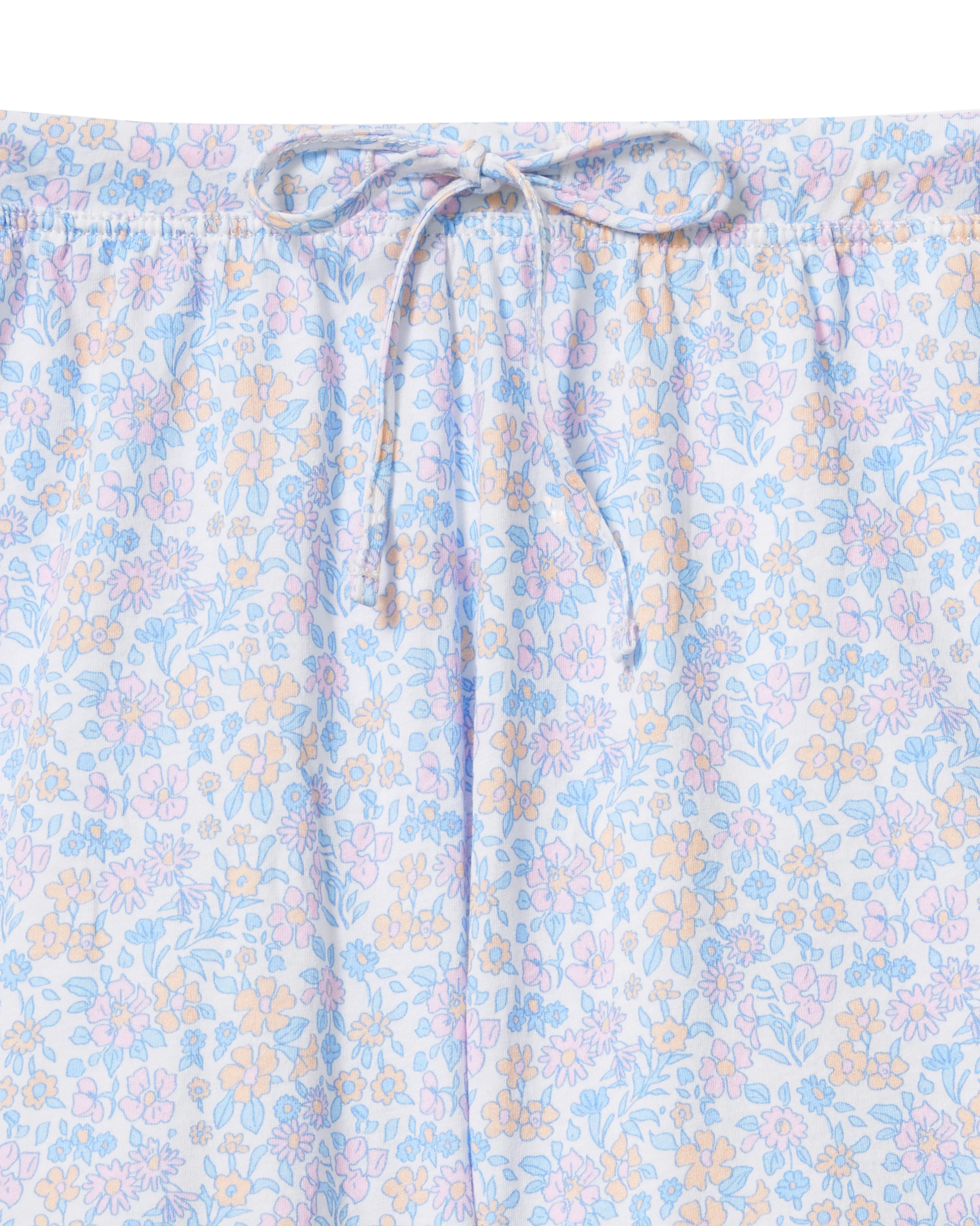 The Olivia Wide Leg Lightweight Pima Pajama Set in Fleur Blanche - Image 9