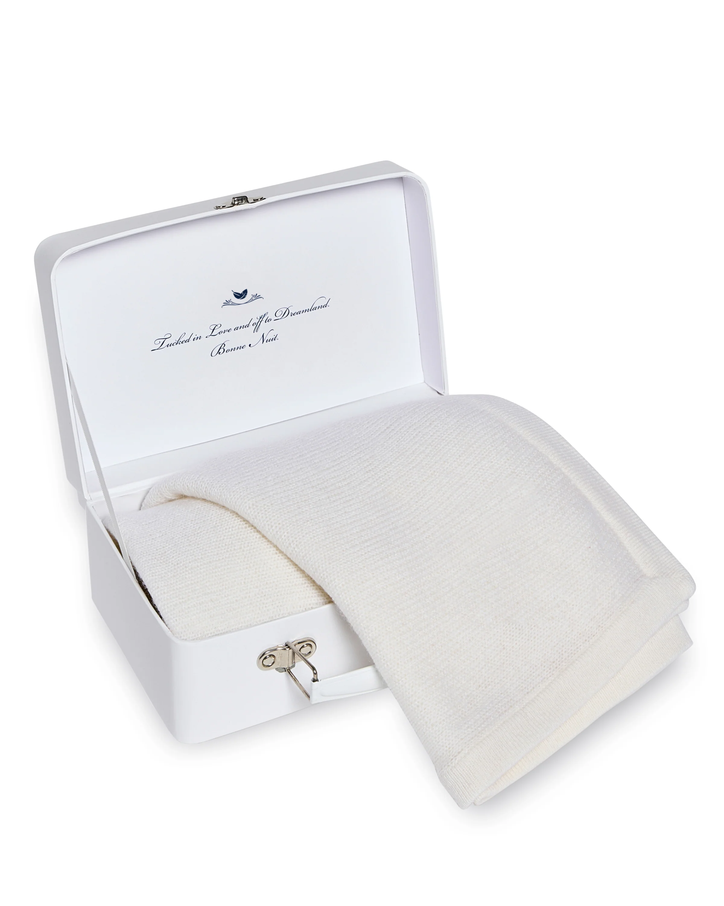 Cashmere Baby Blanket in Ivory - Image 3
