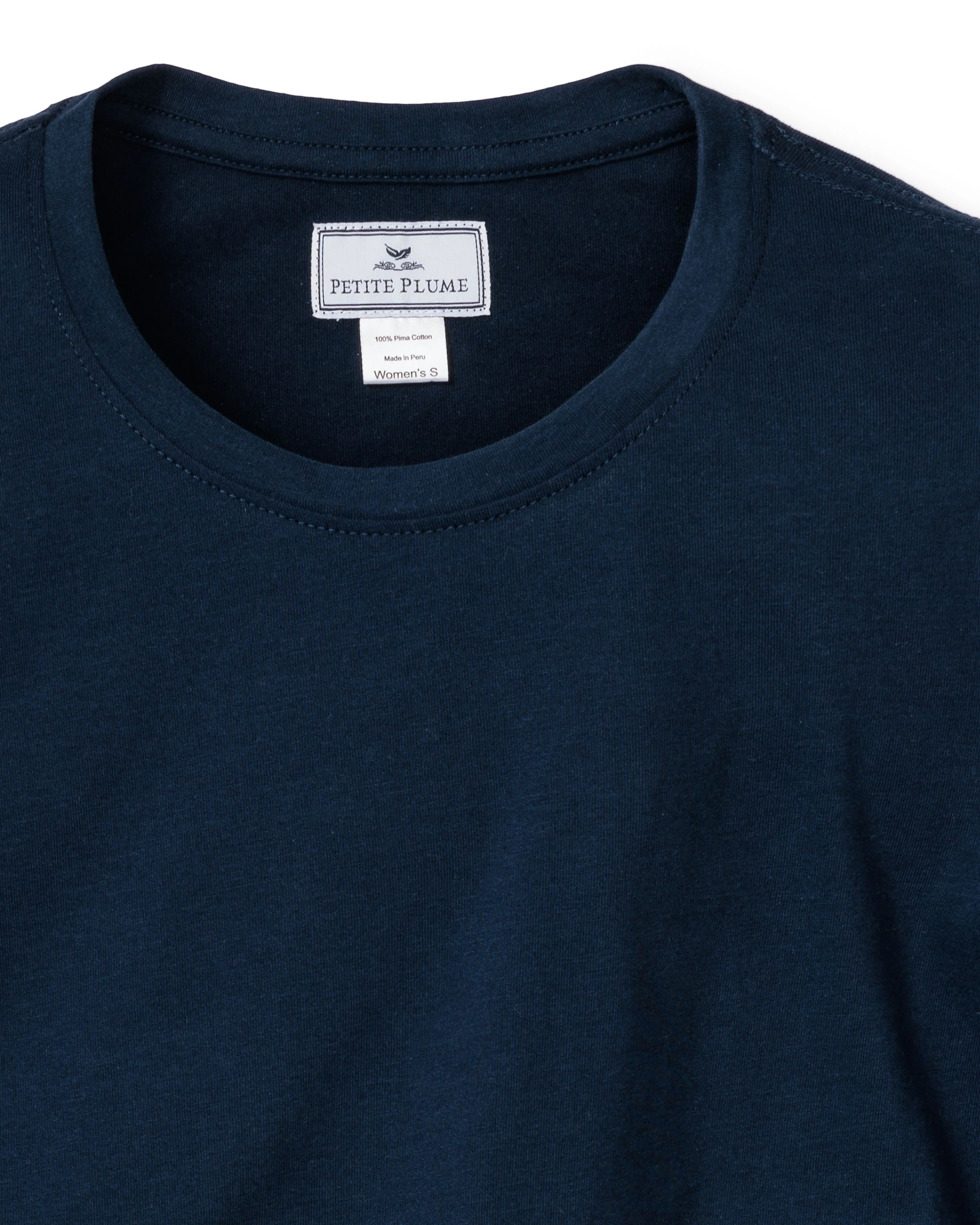 Women's Pima Long Sleeve Top in Navy - Image 4