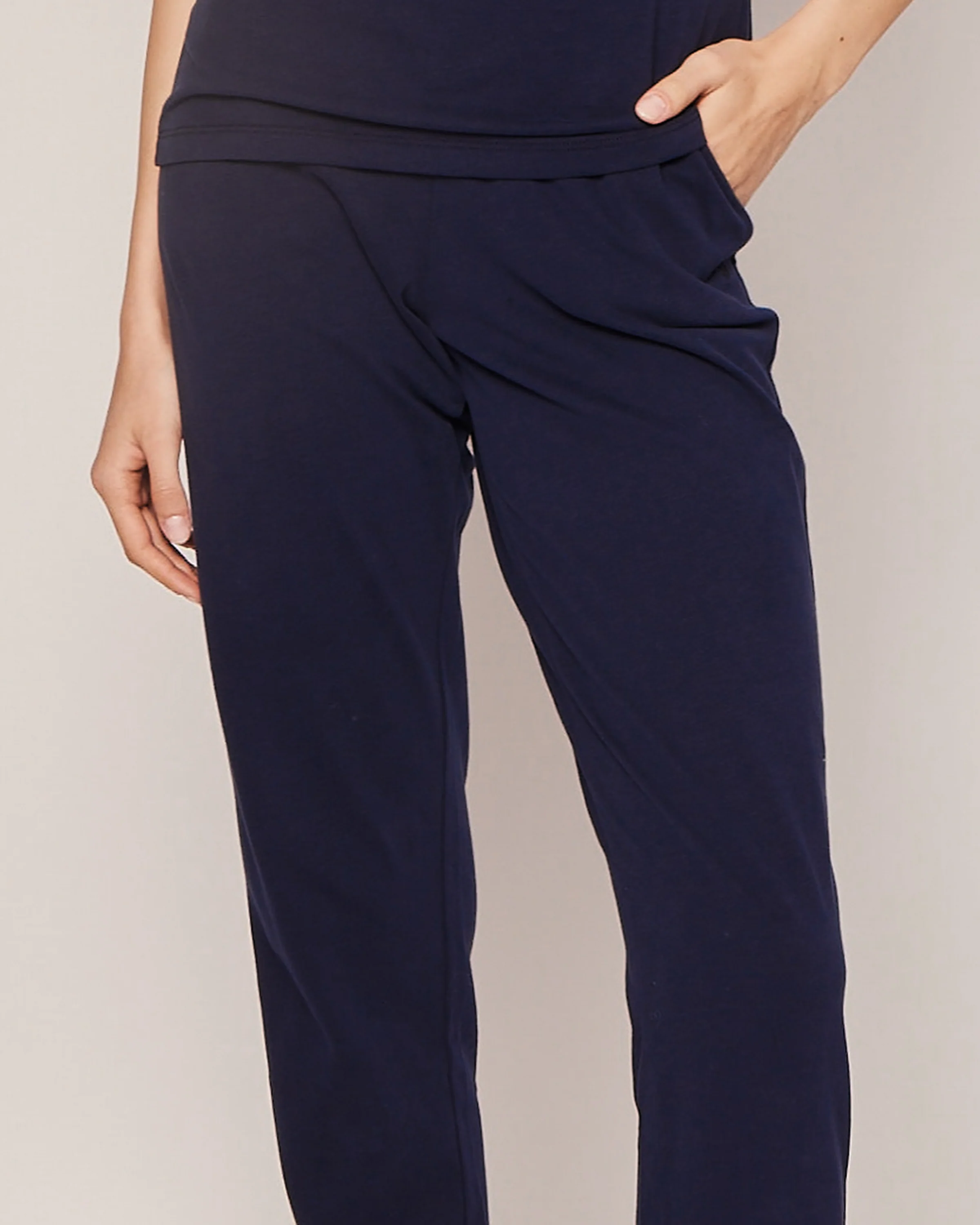 Women's Pima Lounge Pants in Navy - Image 3