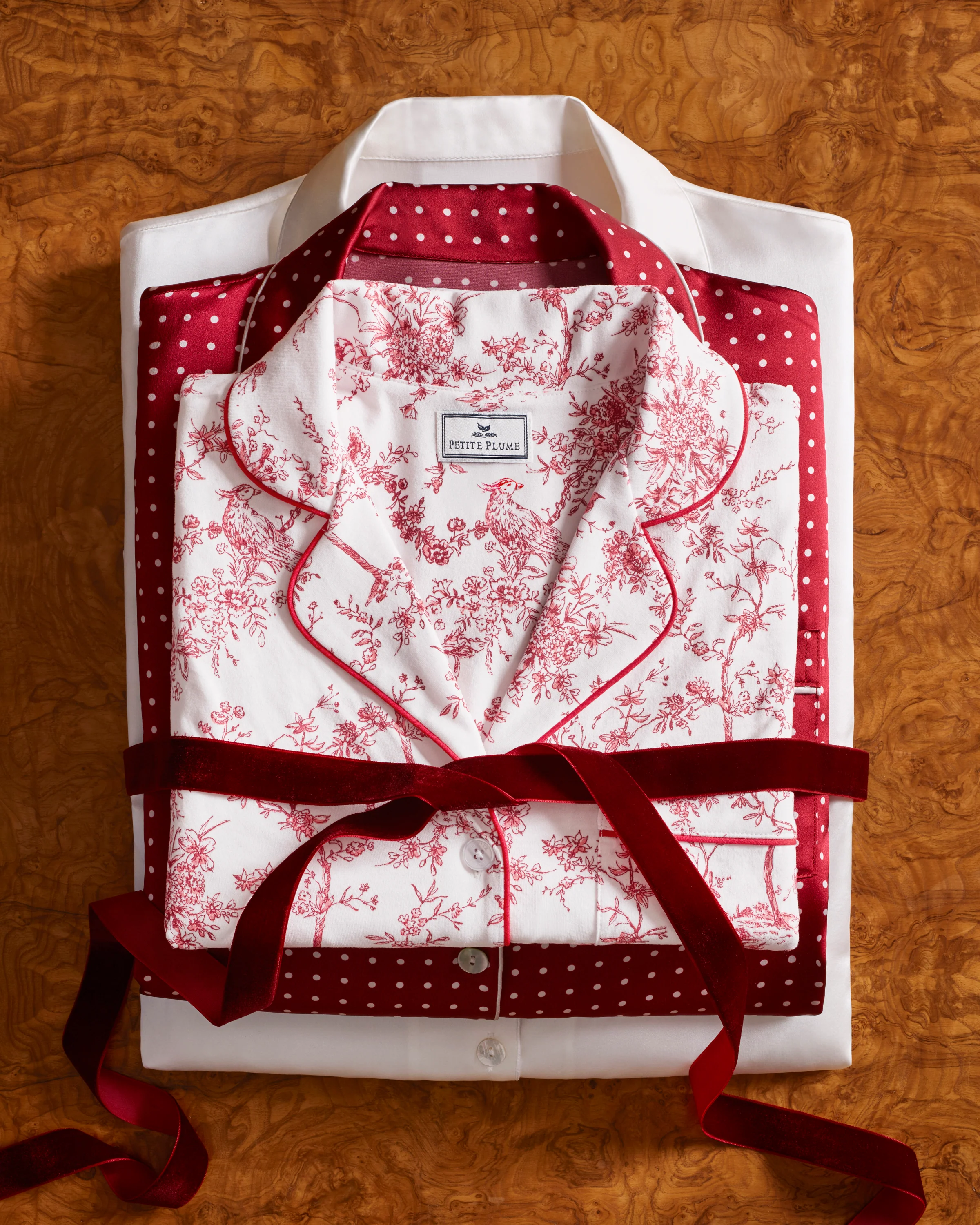 Women's Pima Pajama Set in Red Timeless Toile - Image 5