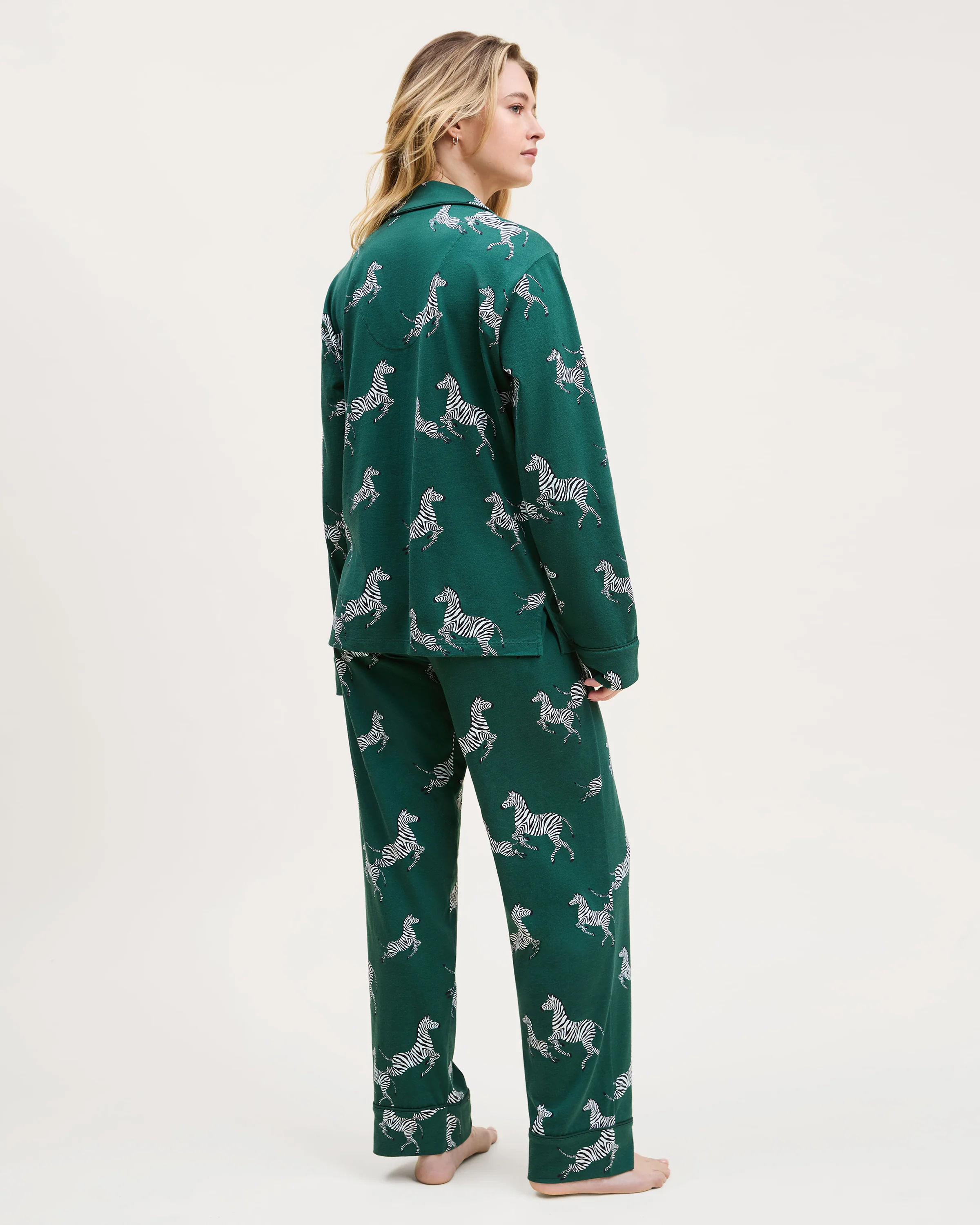 Women's Pima Pajama Set in Zèbre de Forêt - Image 4