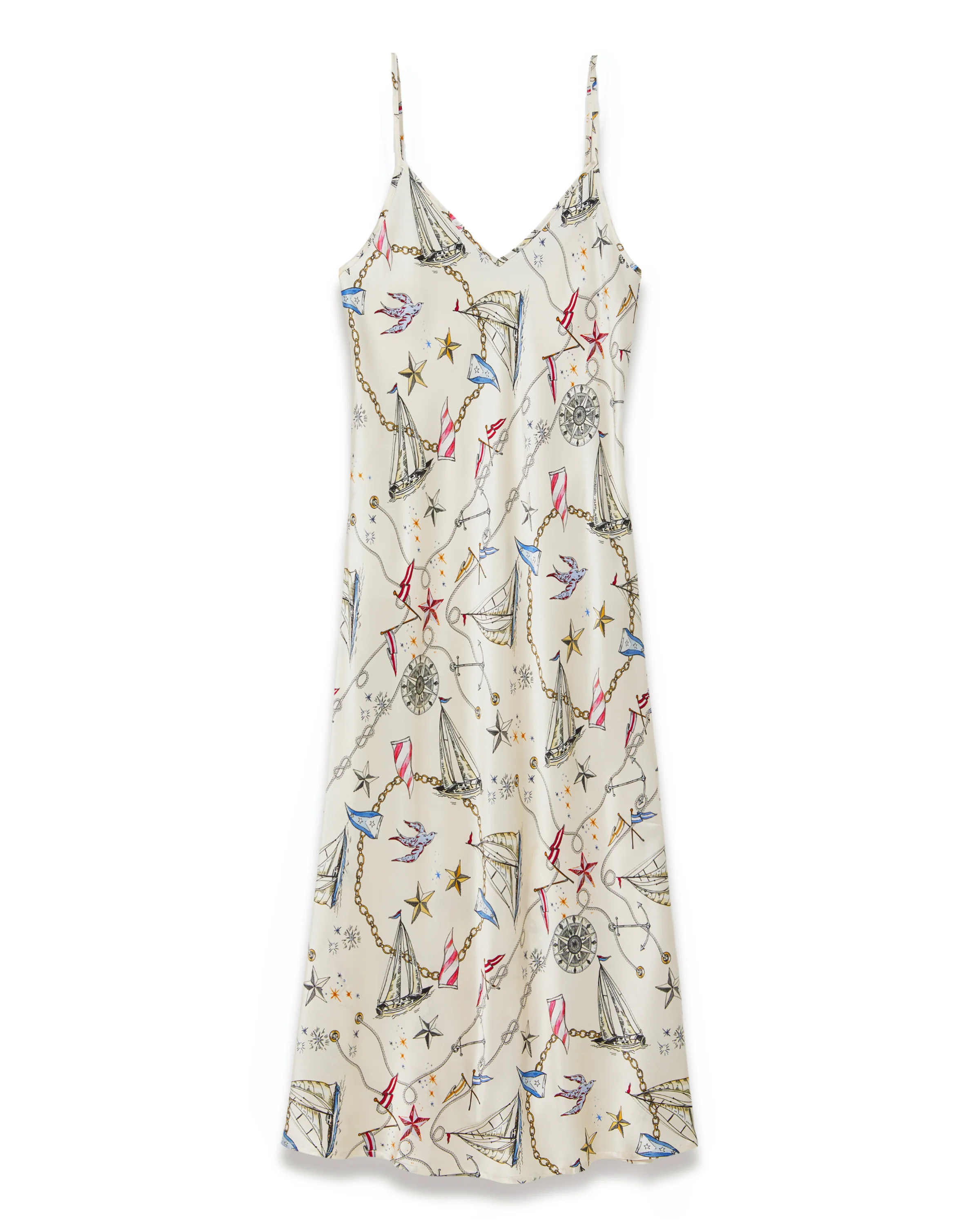 Women's Silk Cosette Nightgown in Regatta Royale - Image 6