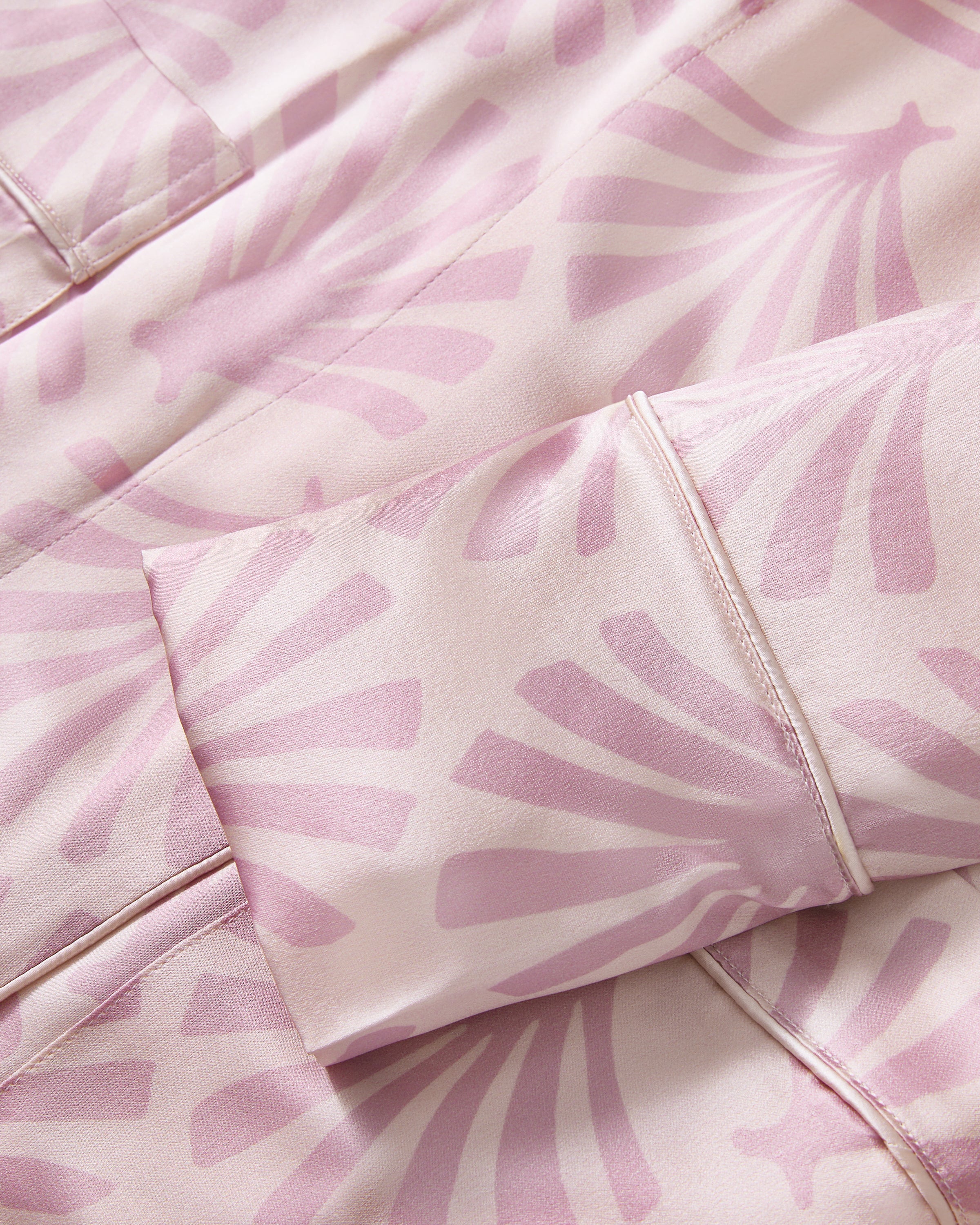 Women's Silk Robe in Blush Tide - Image 8