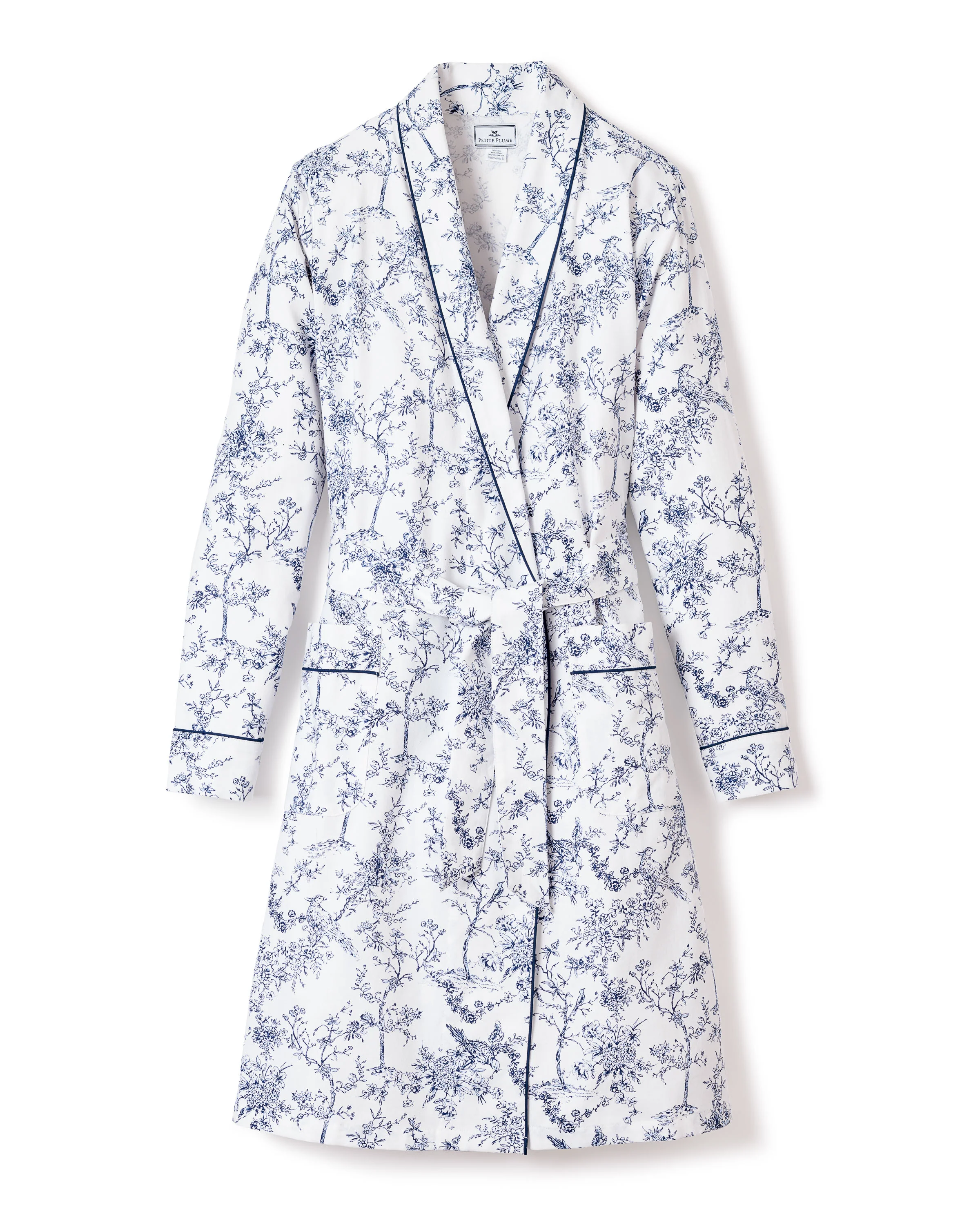 Women’s Twill Robe in Timeless Toile - Image 3