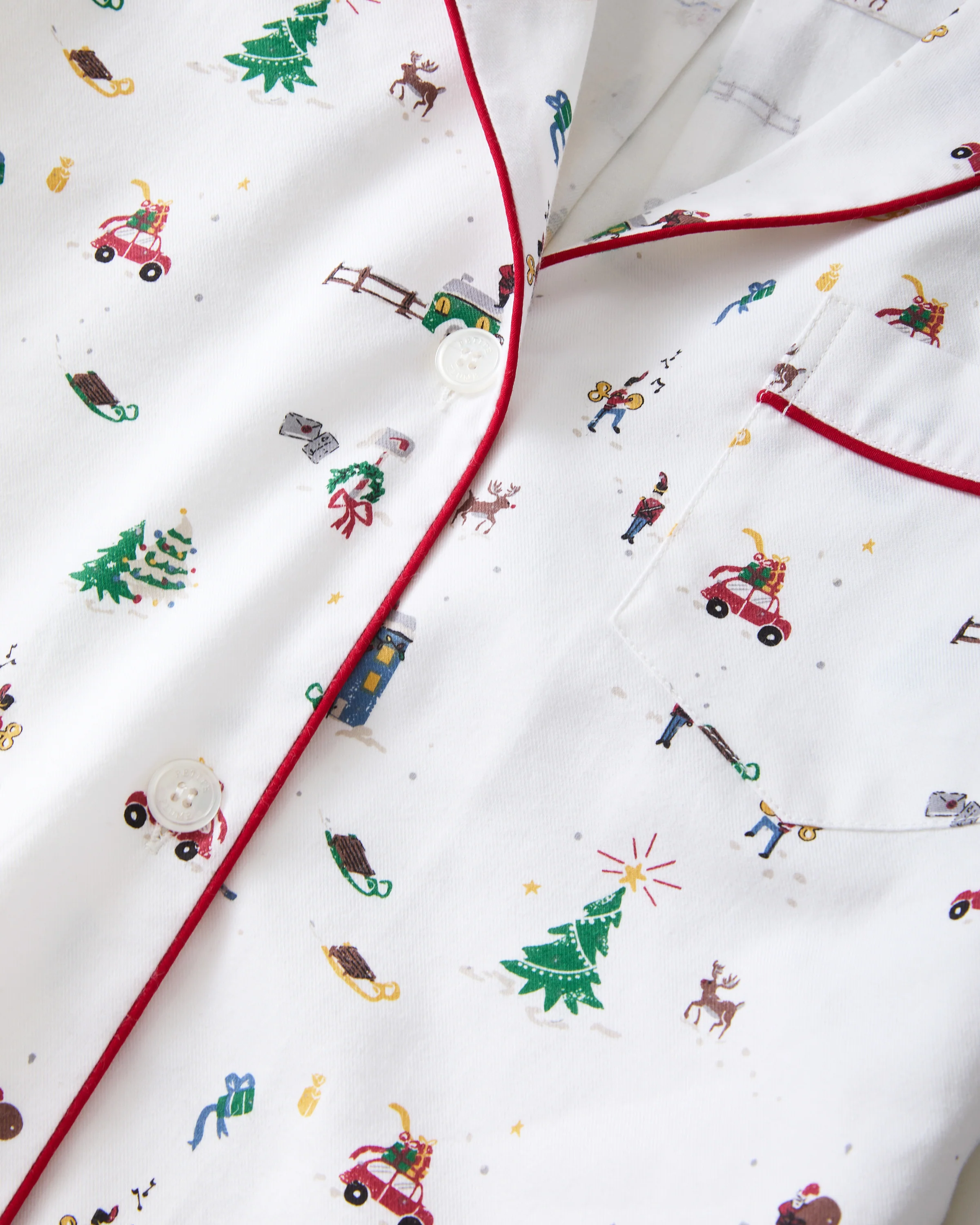 Women's Twill Nightshirt in Holiday Town - Image 6
