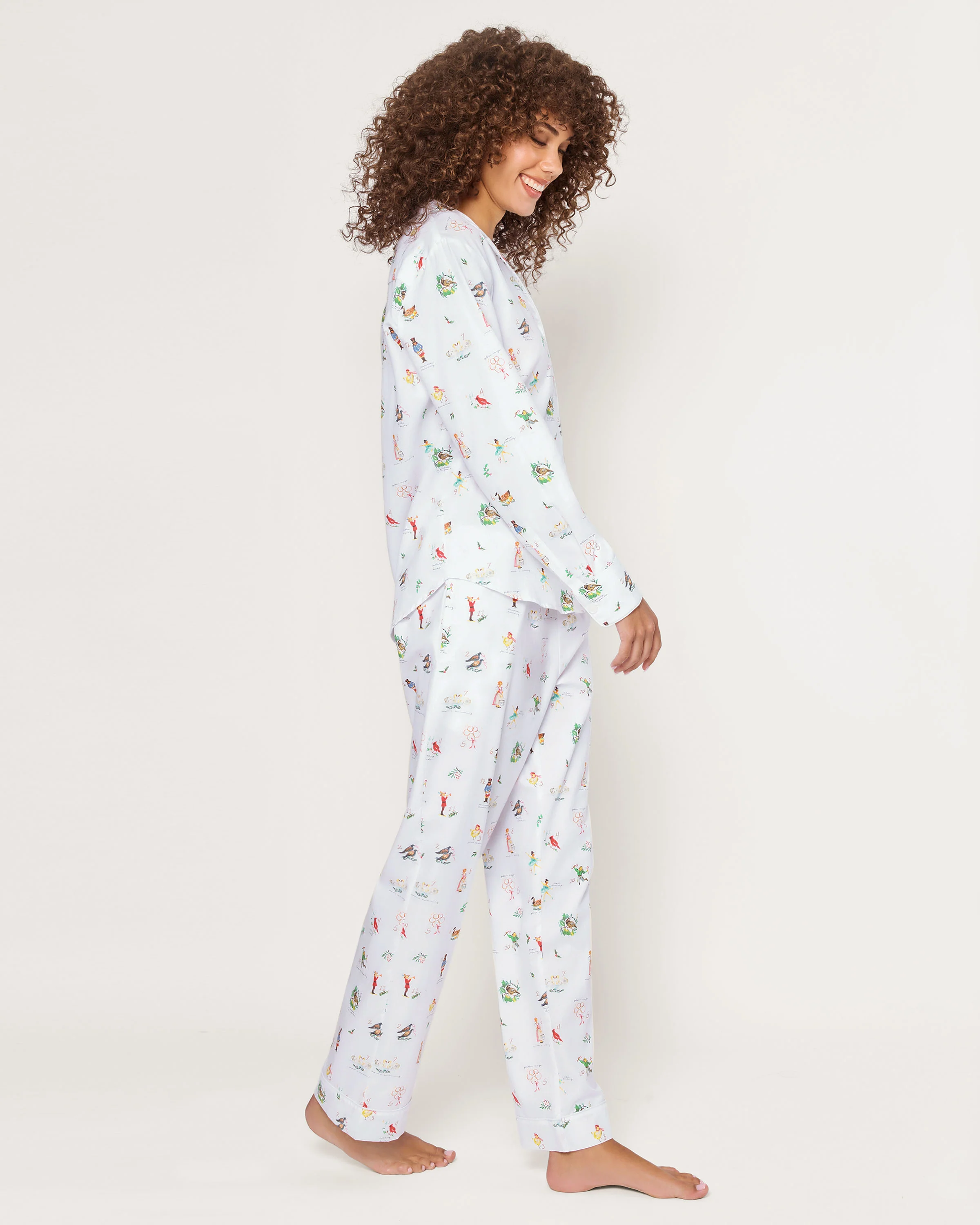 Women's Twill Pajama Set in 12 Days of Christmas - Image 4