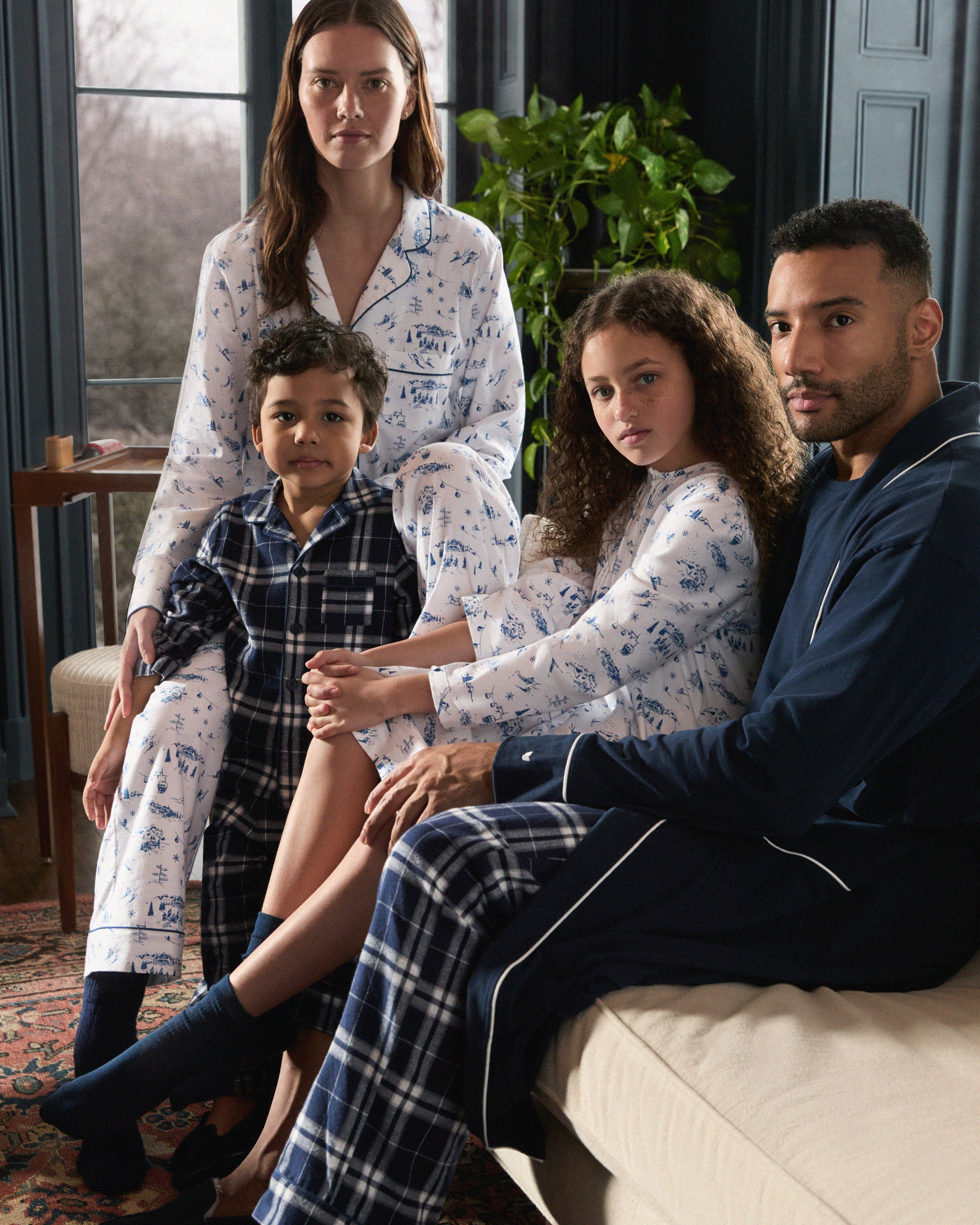 Women's Twill Pajama Set in Chalet Toile - Image 5