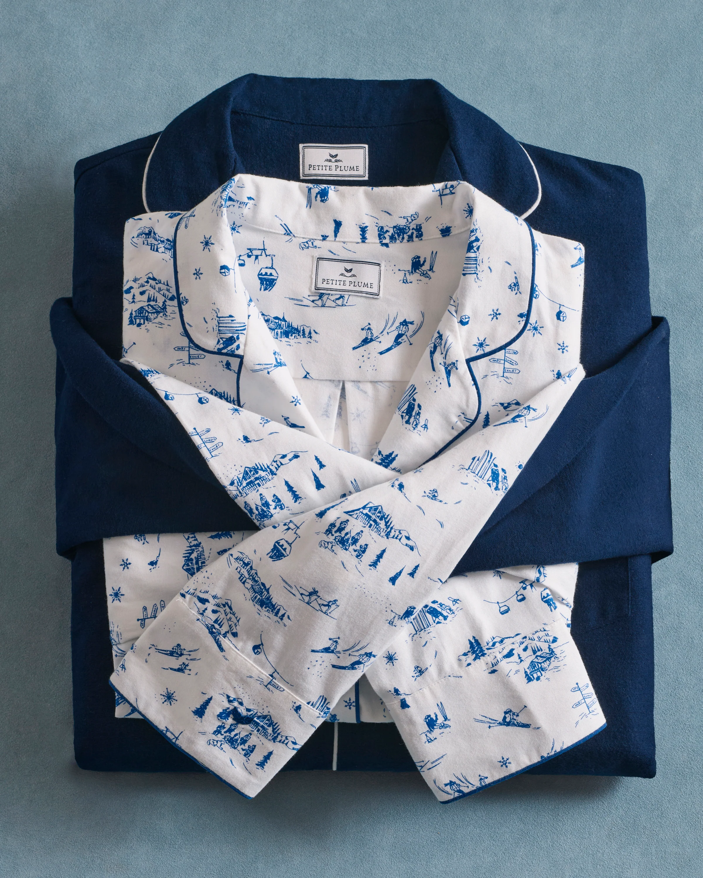 Women's Twill Pajama Set in Chalet Toile - Image 6