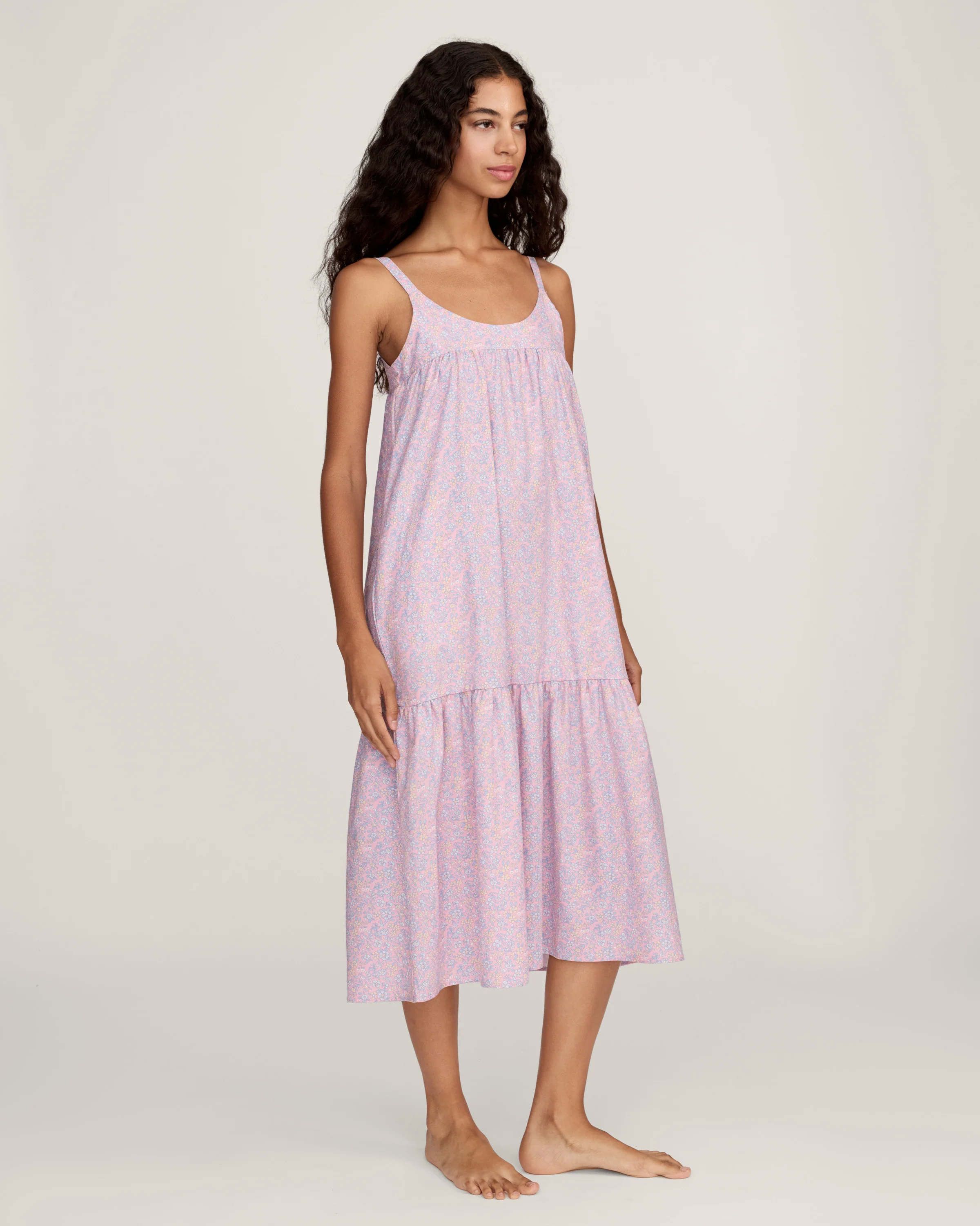 Women's Twill Chloé Nightgown in Fleur Blush - Image 3