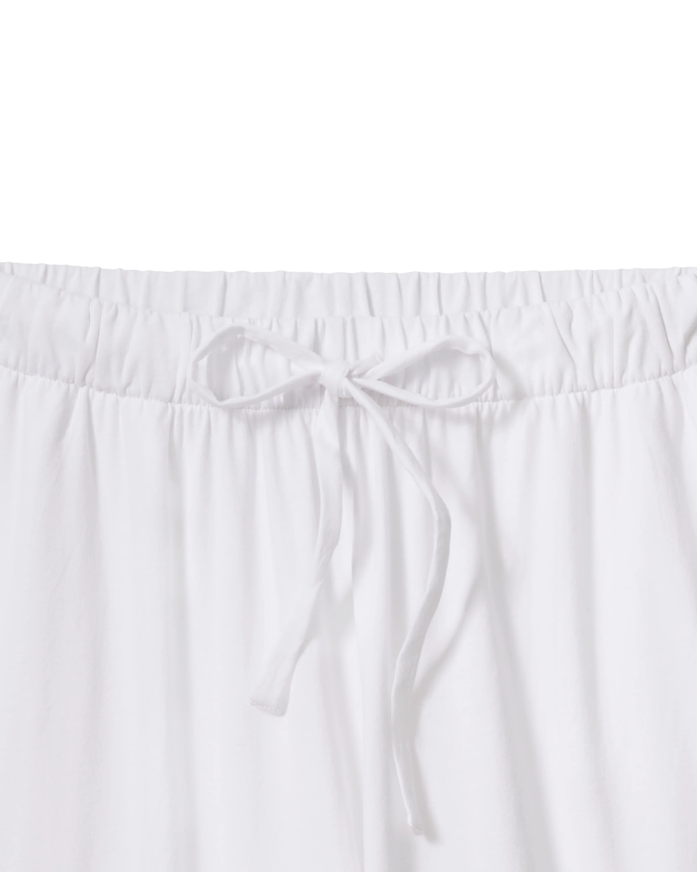 The Olivia Wide Leg Pima Pajama Set in White - Image 8