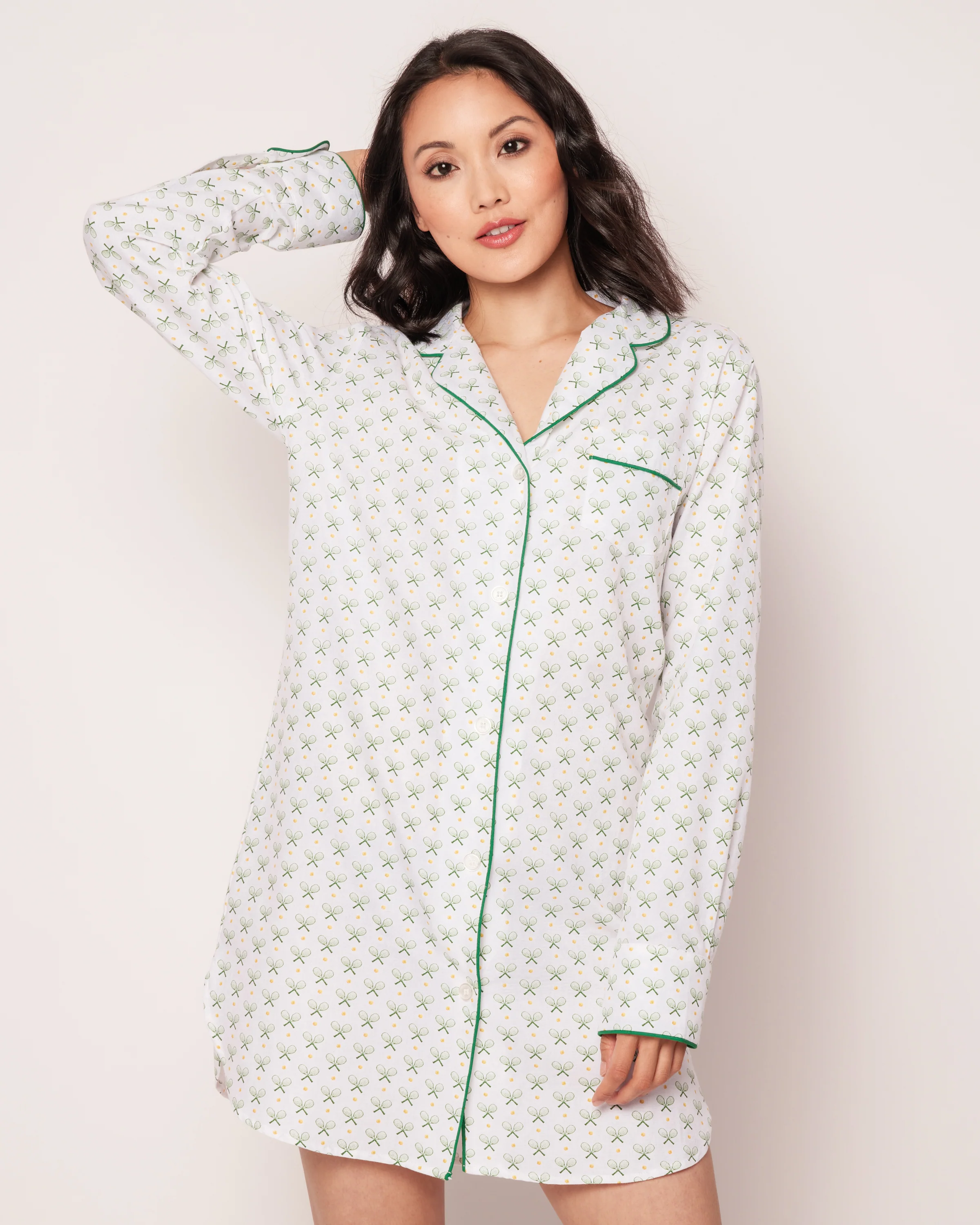 Women's Twill Nightshirt in Match Point - Image 2