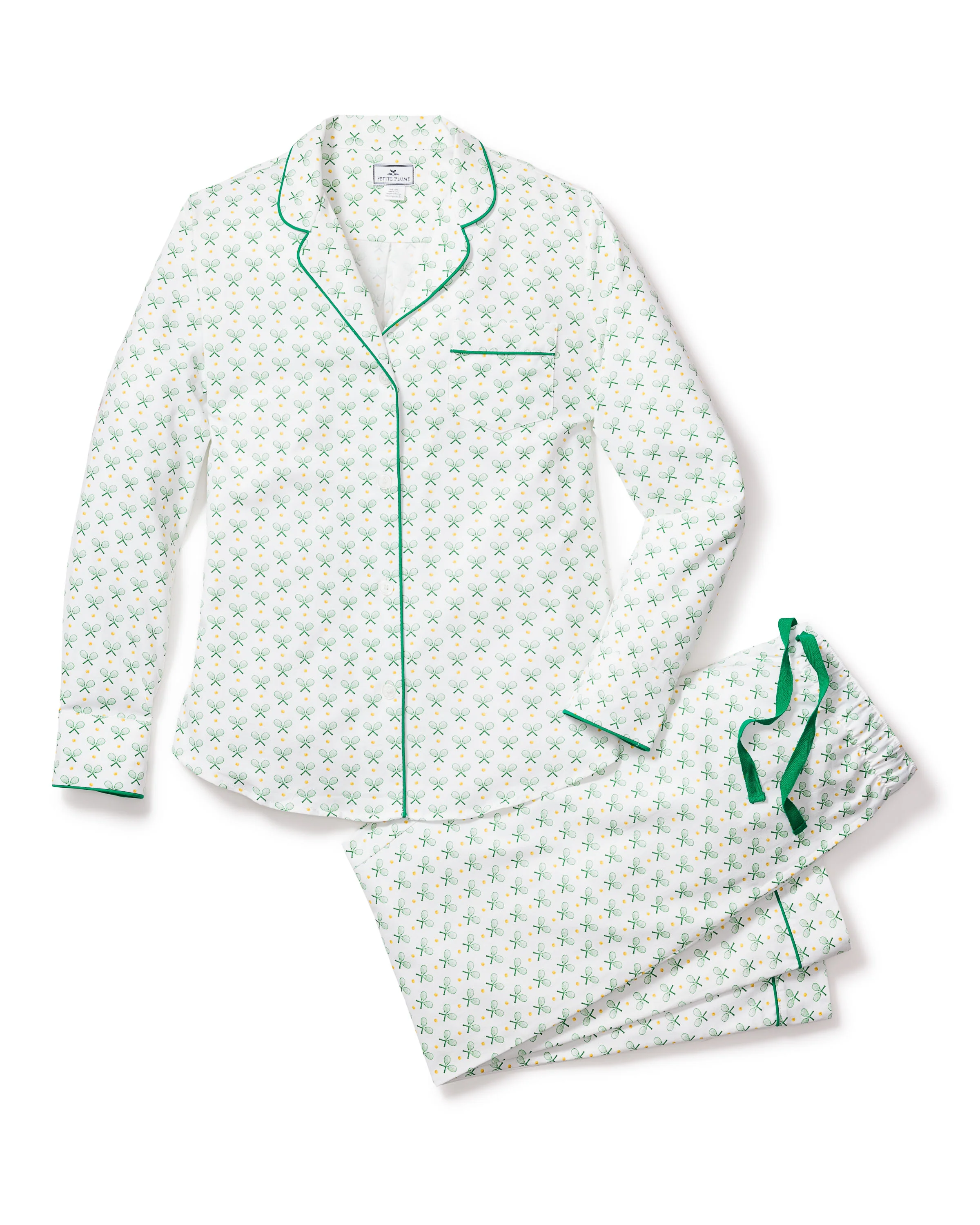 Women's Twill Pajama Set in Match Point - Image 3