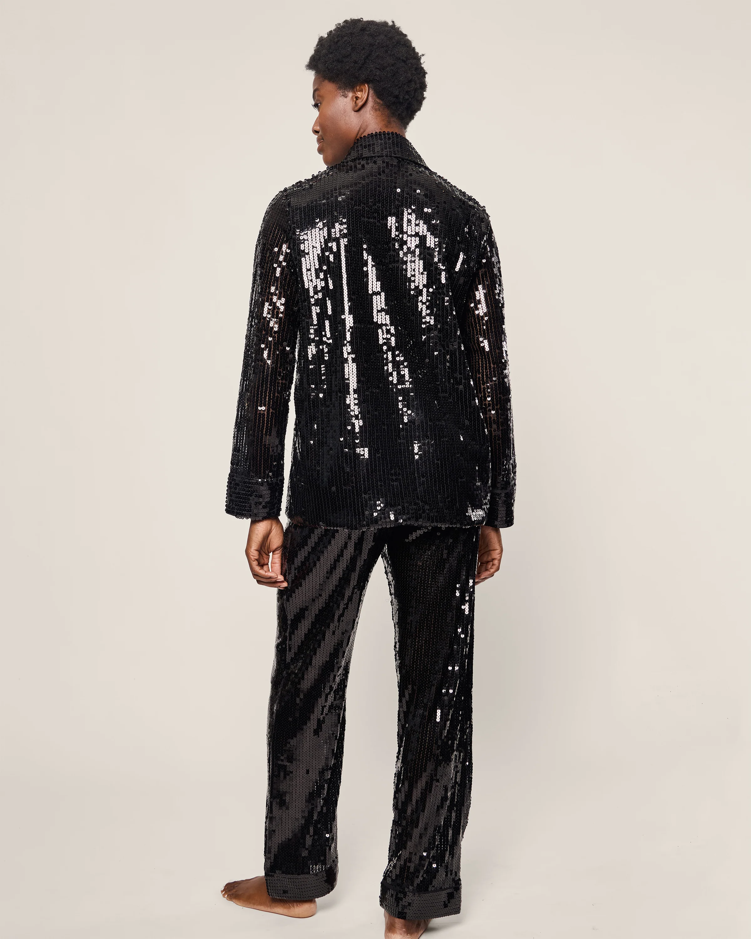 Women's Pajama Set in Black Sequins - Image 4