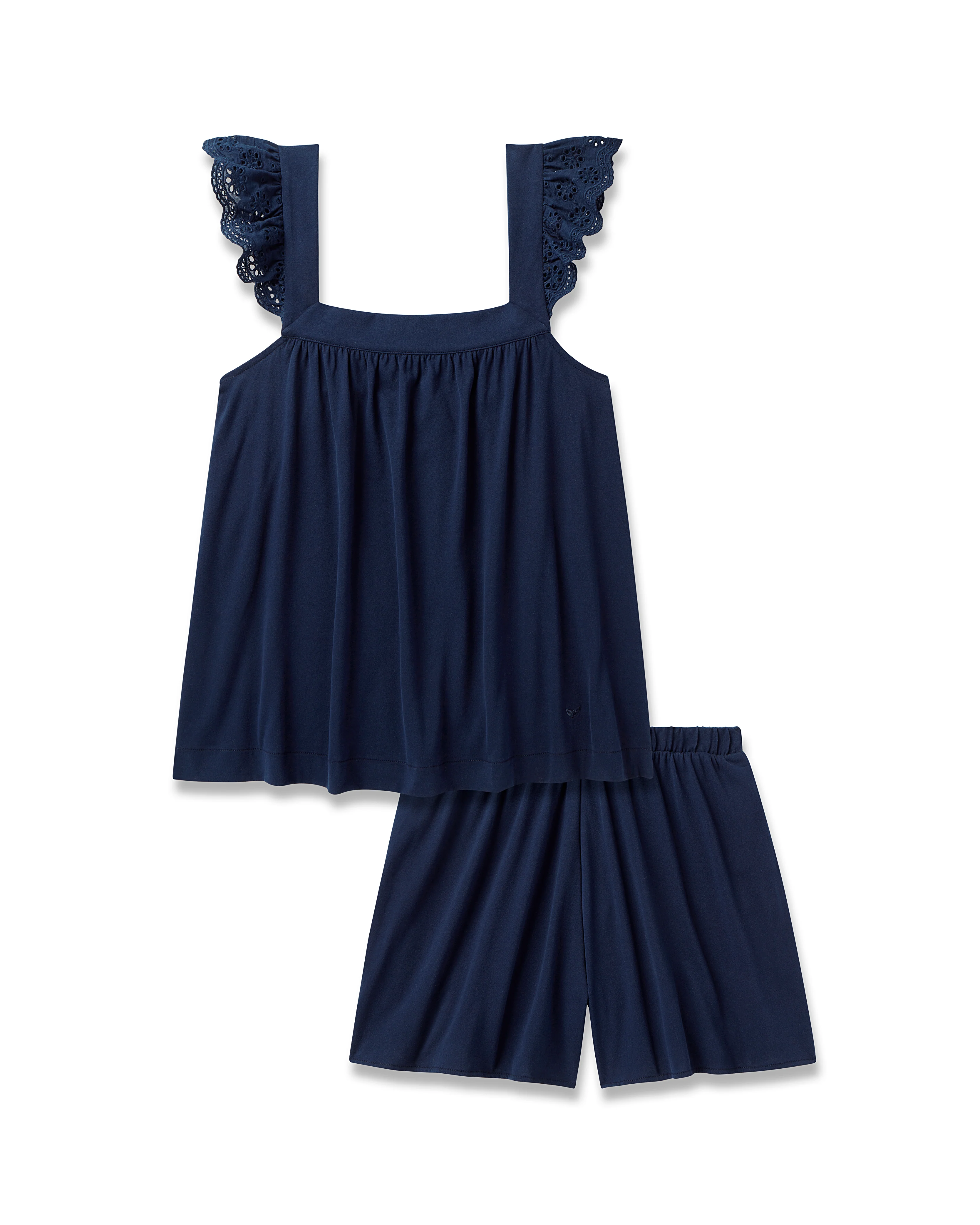 Women's Pima Clara Short Set in Navy - Image 5