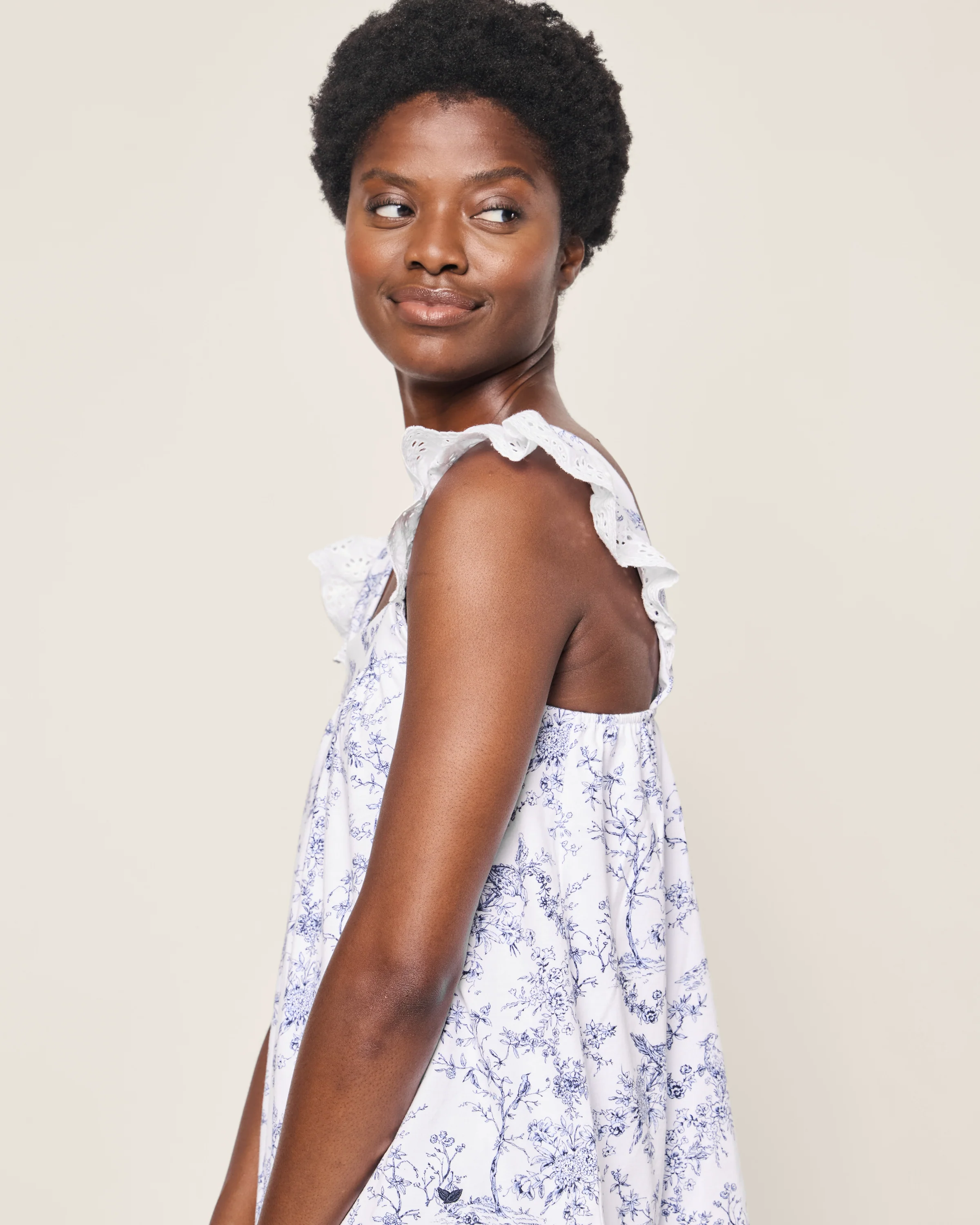 Women's Pima Clara Short Set in Timeless Toile - Image 4