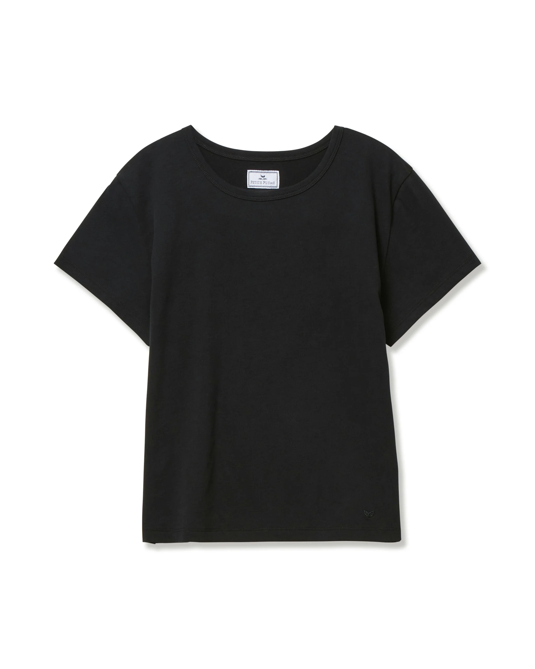 Women's Pima Essential Crew Neck Tee in Black - Image 7