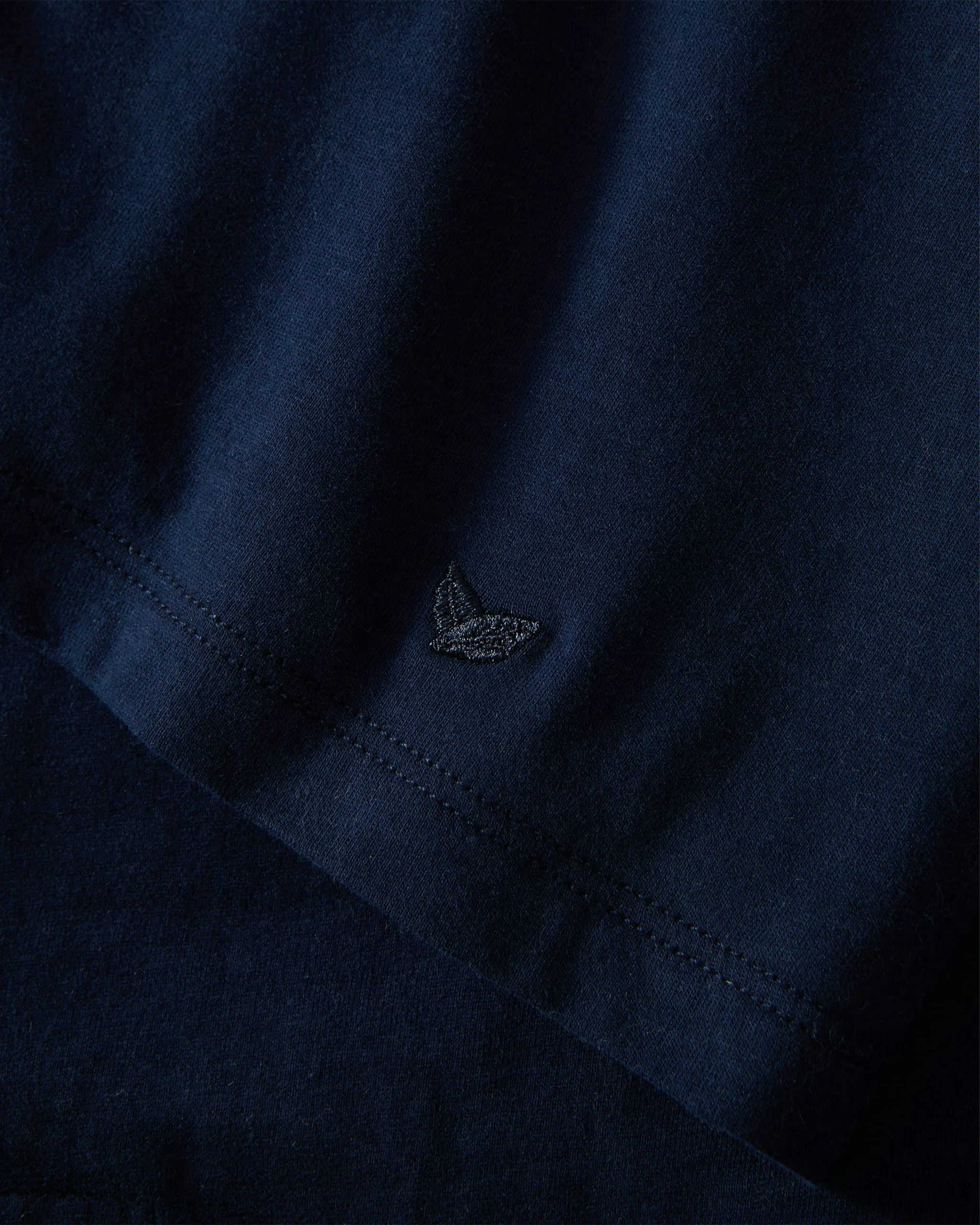 Women's Pima Essential Crew Neck Tee in Navy - Image 6