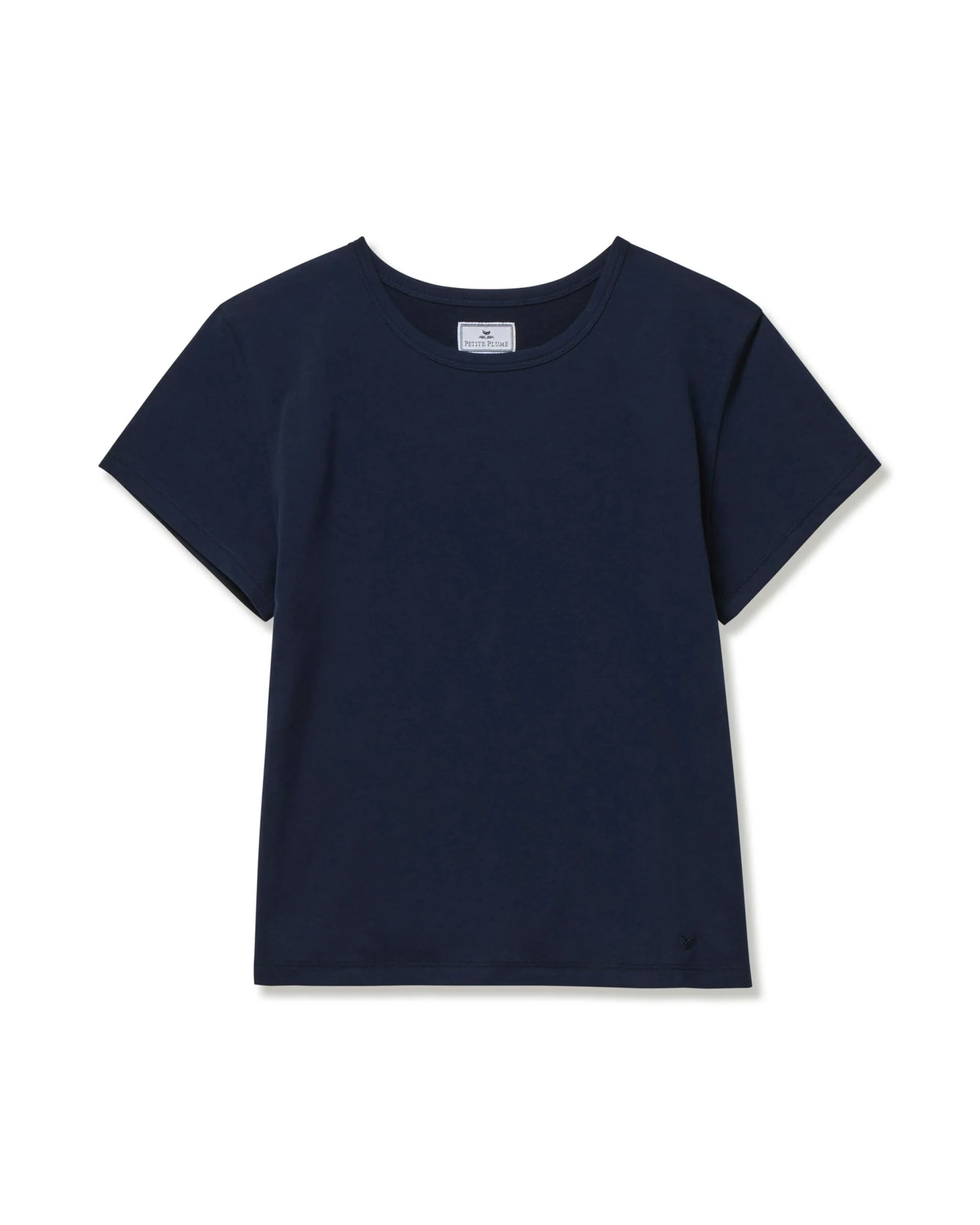 Women's Pima Essential Crew Neck Tee in Navy - Image 7