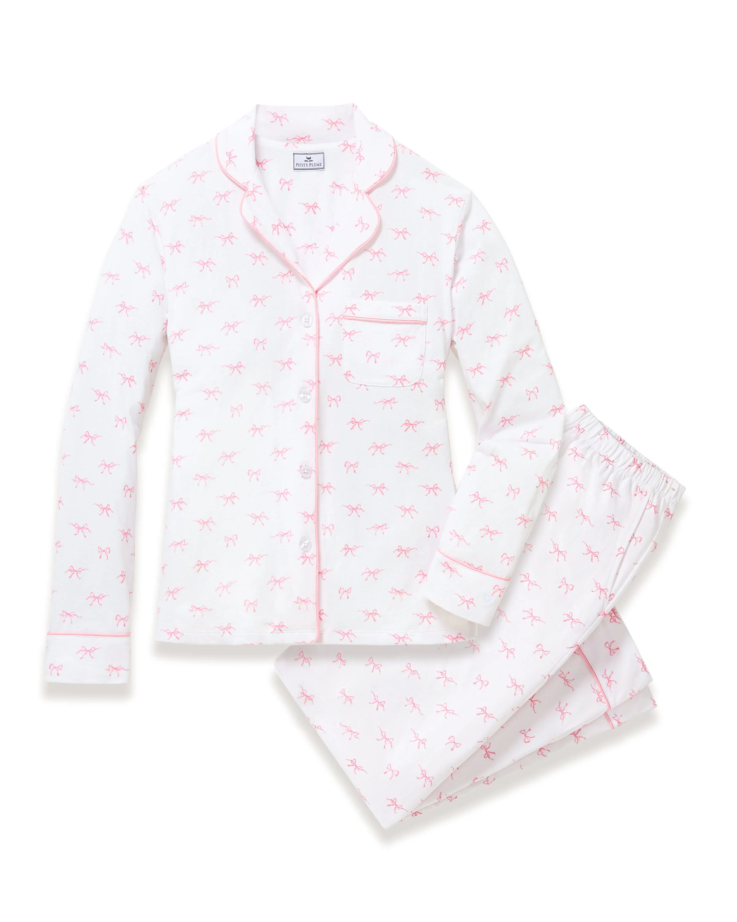 Women's Pima Pajama Set in Blushing Bows - Image 6