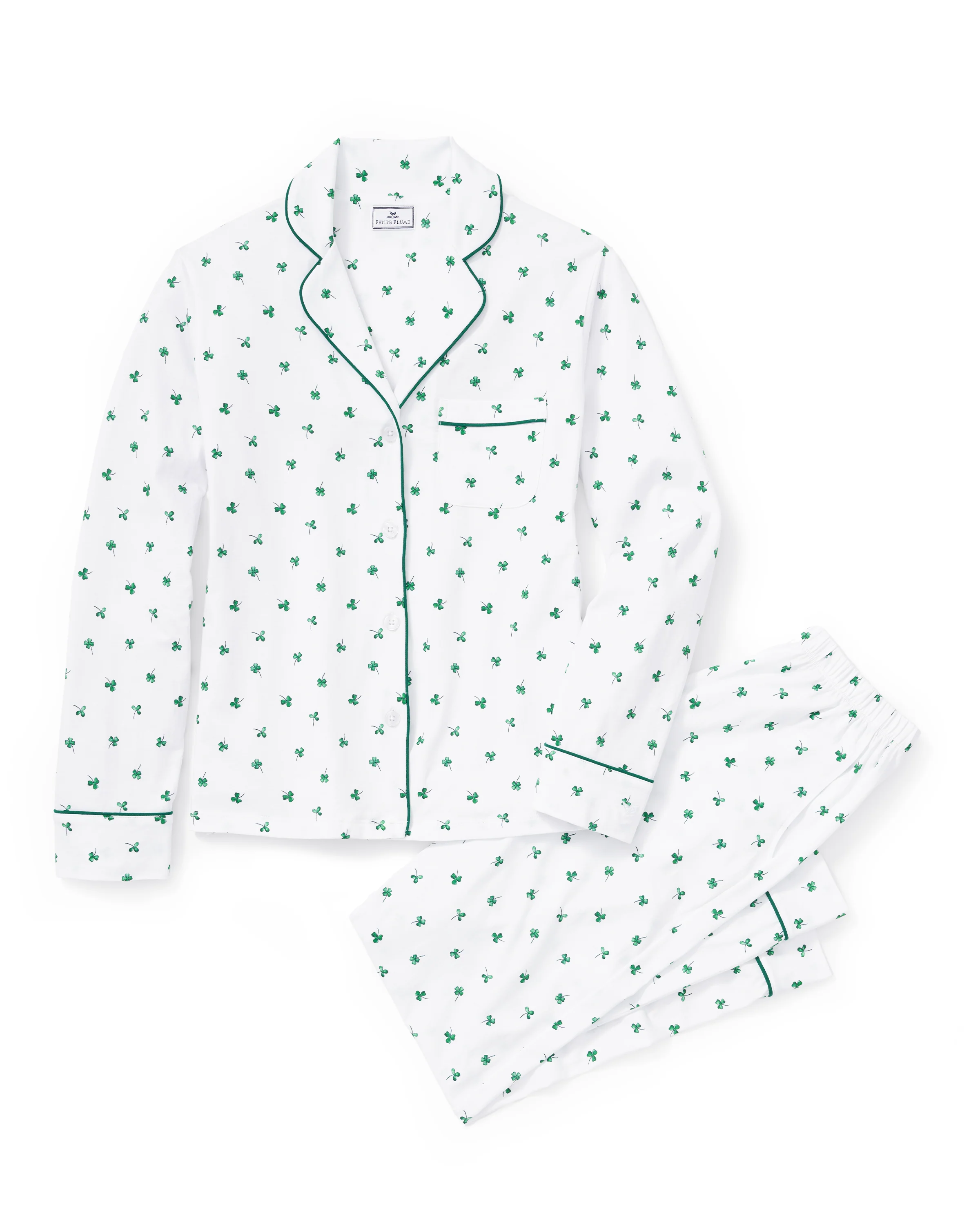 Women's Pima Pajama Set in Shamrocks - Image 6