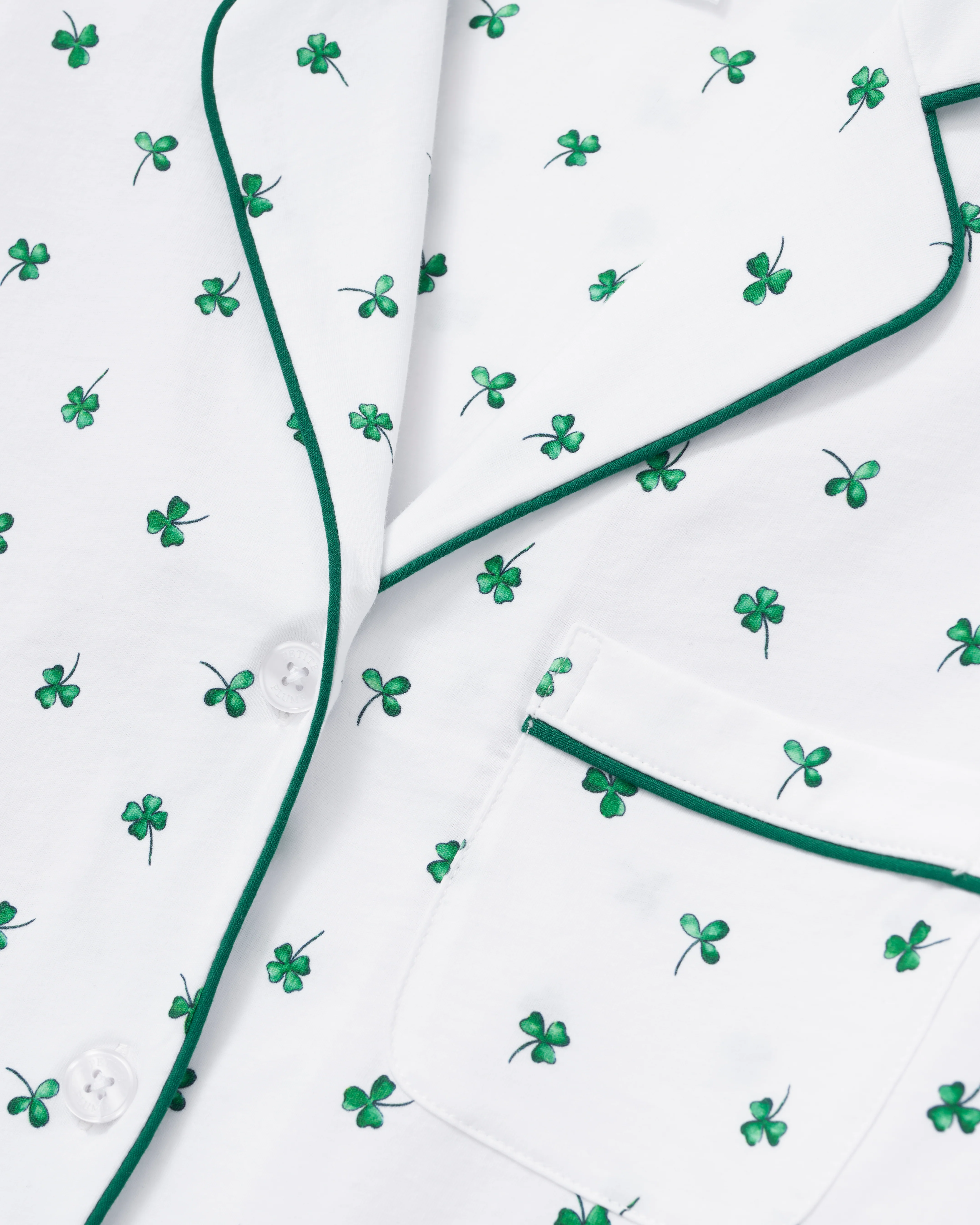 Women's Pima Pajama Set in Shamrocks - Image 7