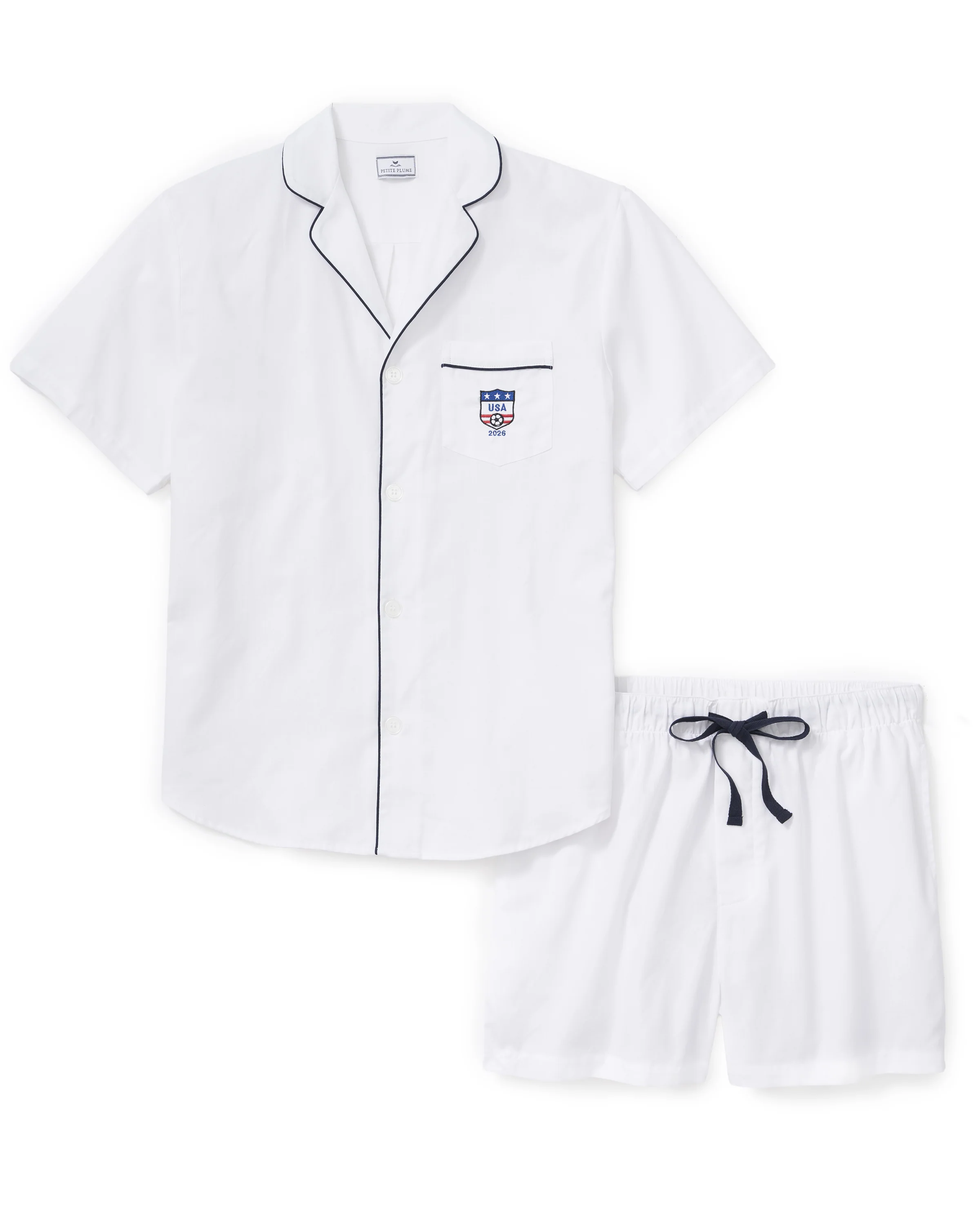 Women's Pima Pajama Short Set with Team USA Custom Embroidery - Image 5