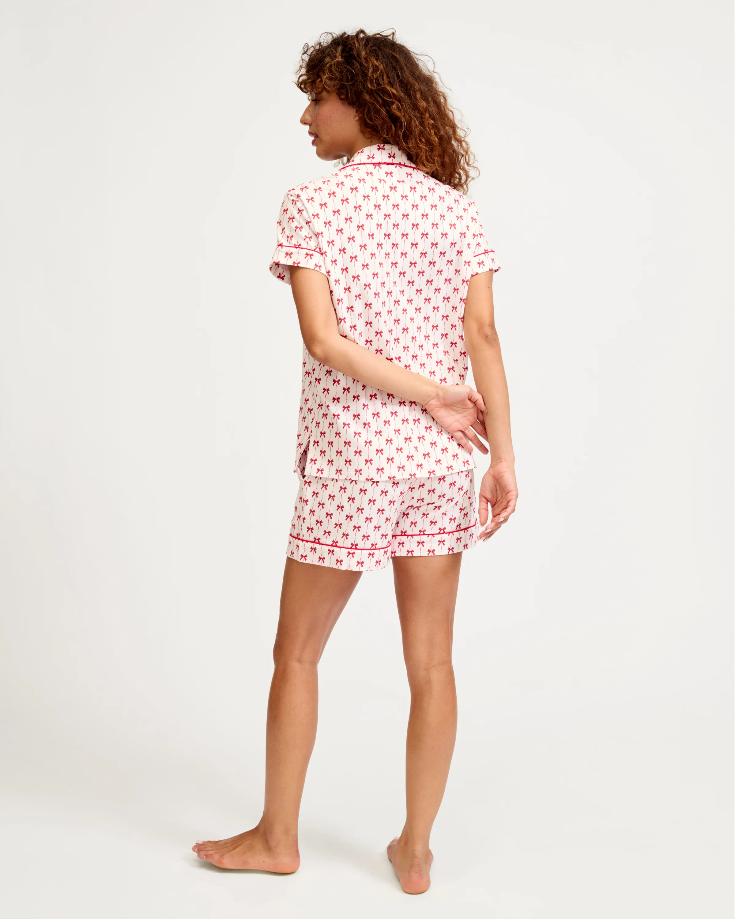 Women's Pima Short Set in Blissful Bows - Image 5
