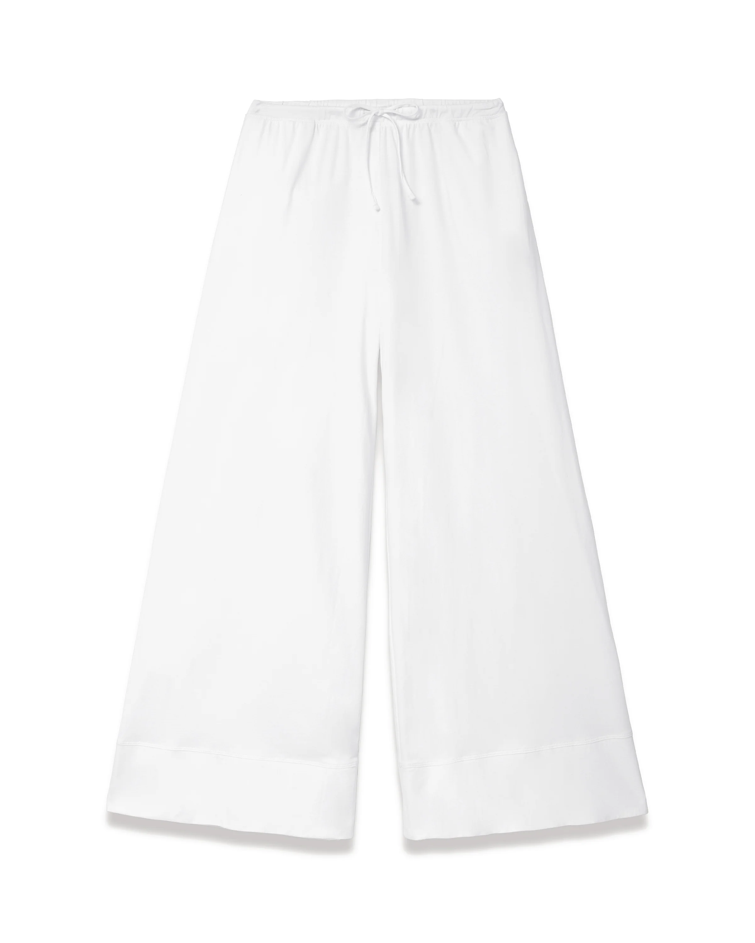 Women's Pima Wide-Leg Lounge Pant in White - Image 7