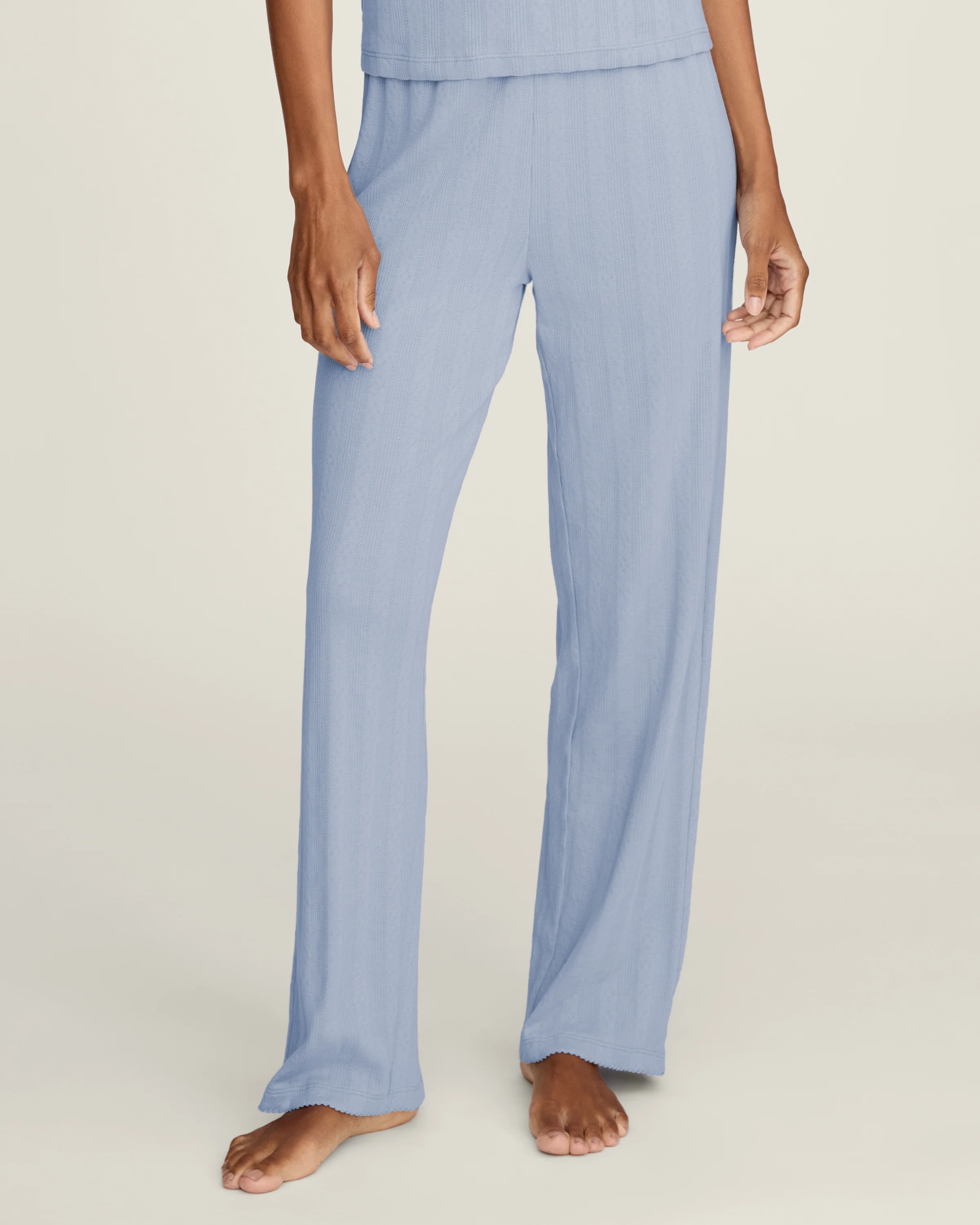 Women's Pointelle Pant in Periwinkle - Image 3