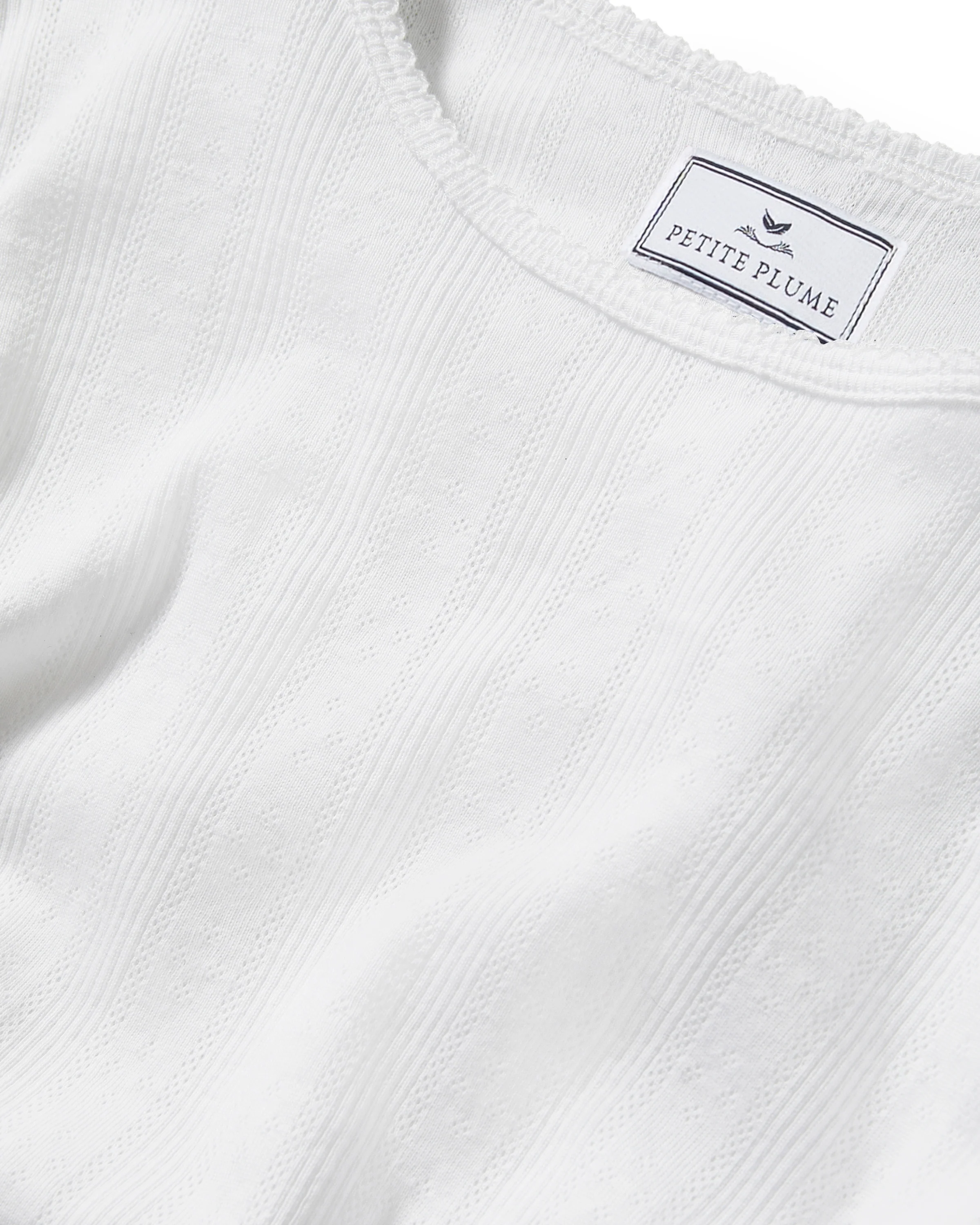 Women's Pointelle T-Shirt in White - Image 6